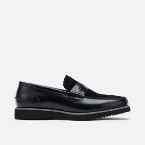 Mocassins Penny en cuir noir Abe