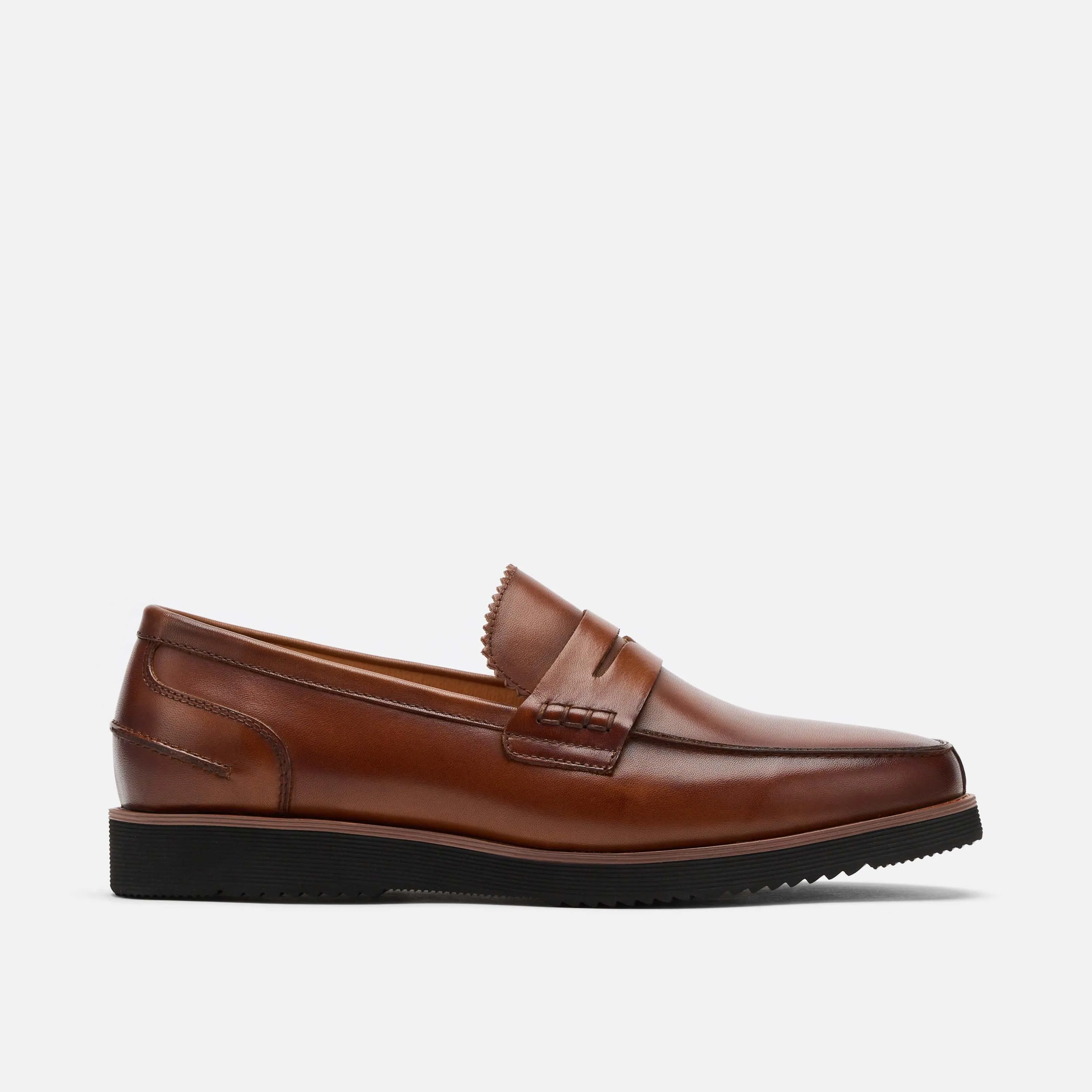 Mocassins Penny en cuir d'acajou Abe