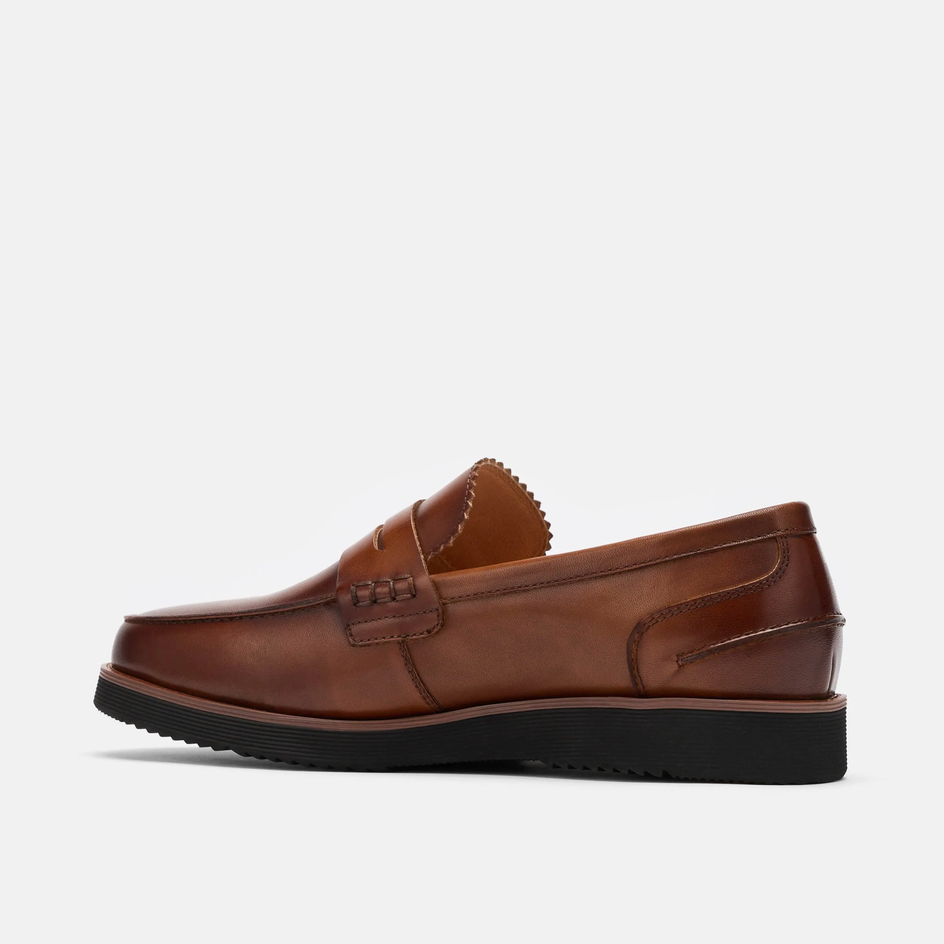Mocassins Penny en cuir d'acajou Abe
