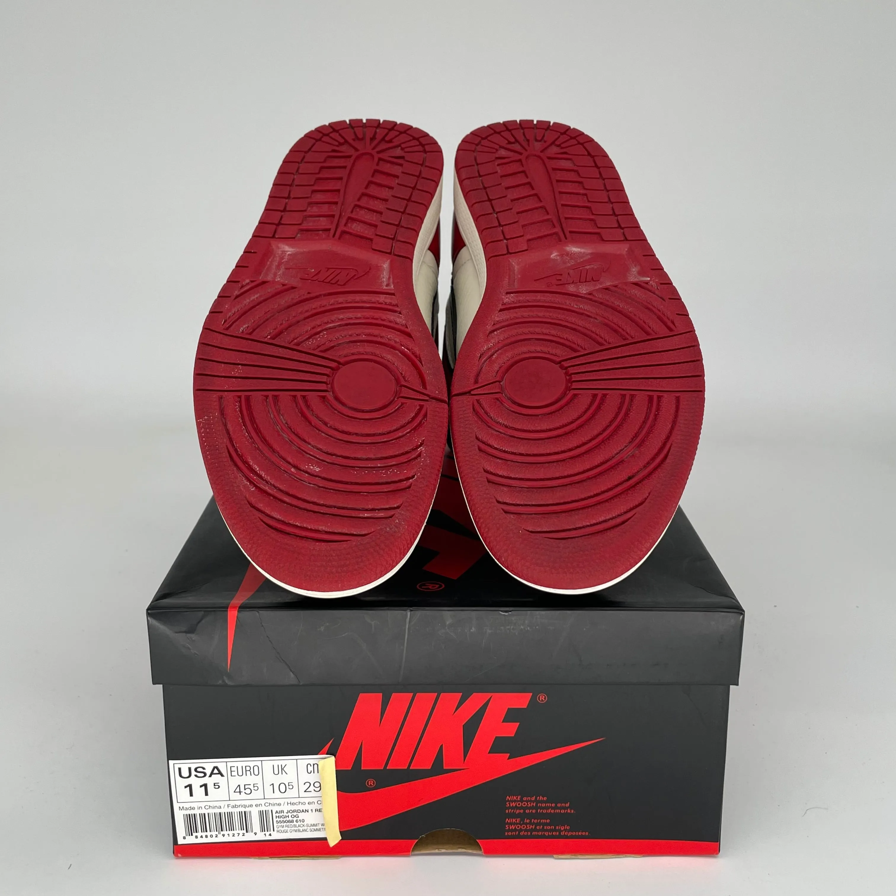 AIR JORDAN 1 BRED TOE TAILLE 11.5 555088-610