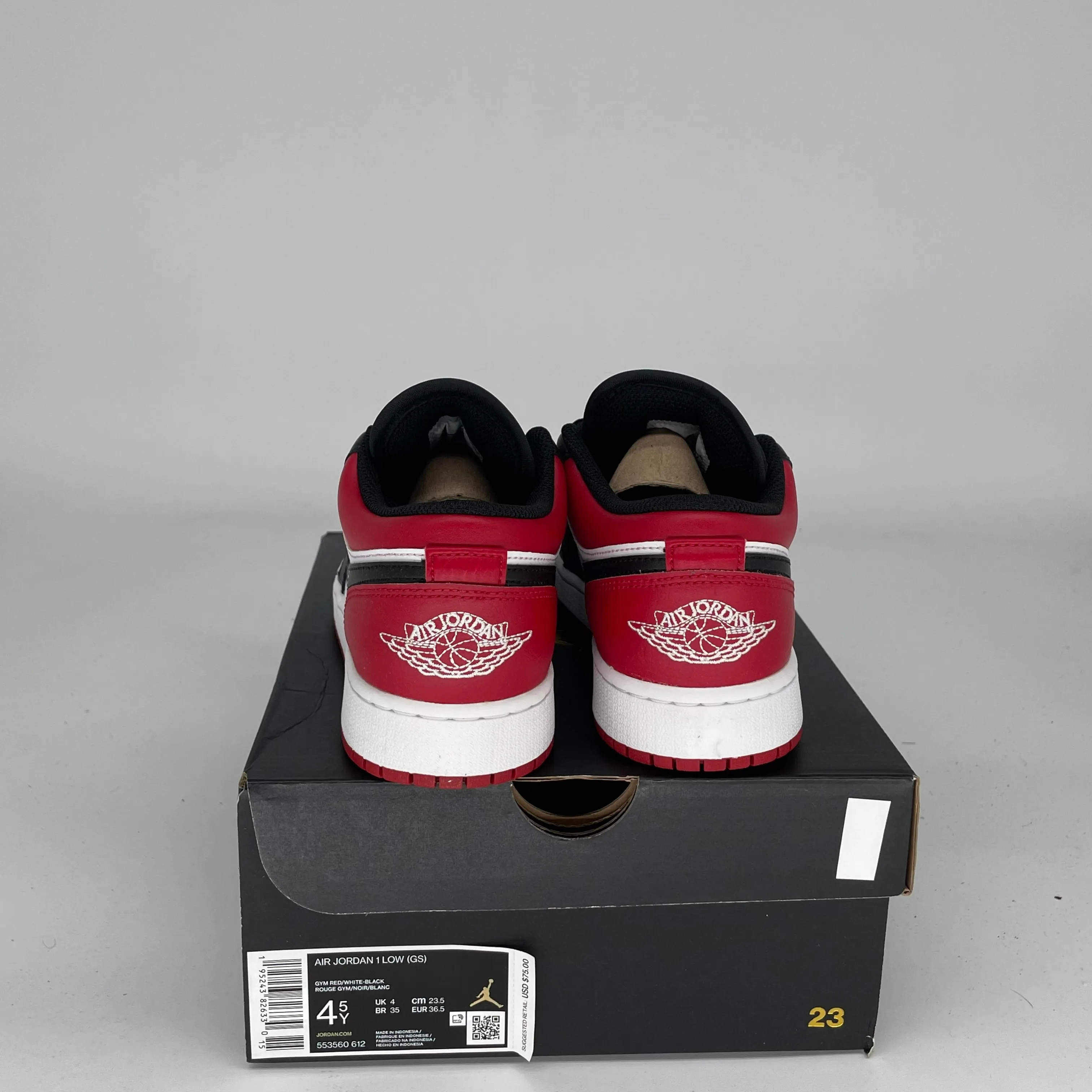 AIR JORDAN 1 BRED TOE TAILLE 4.5Y 553560-612