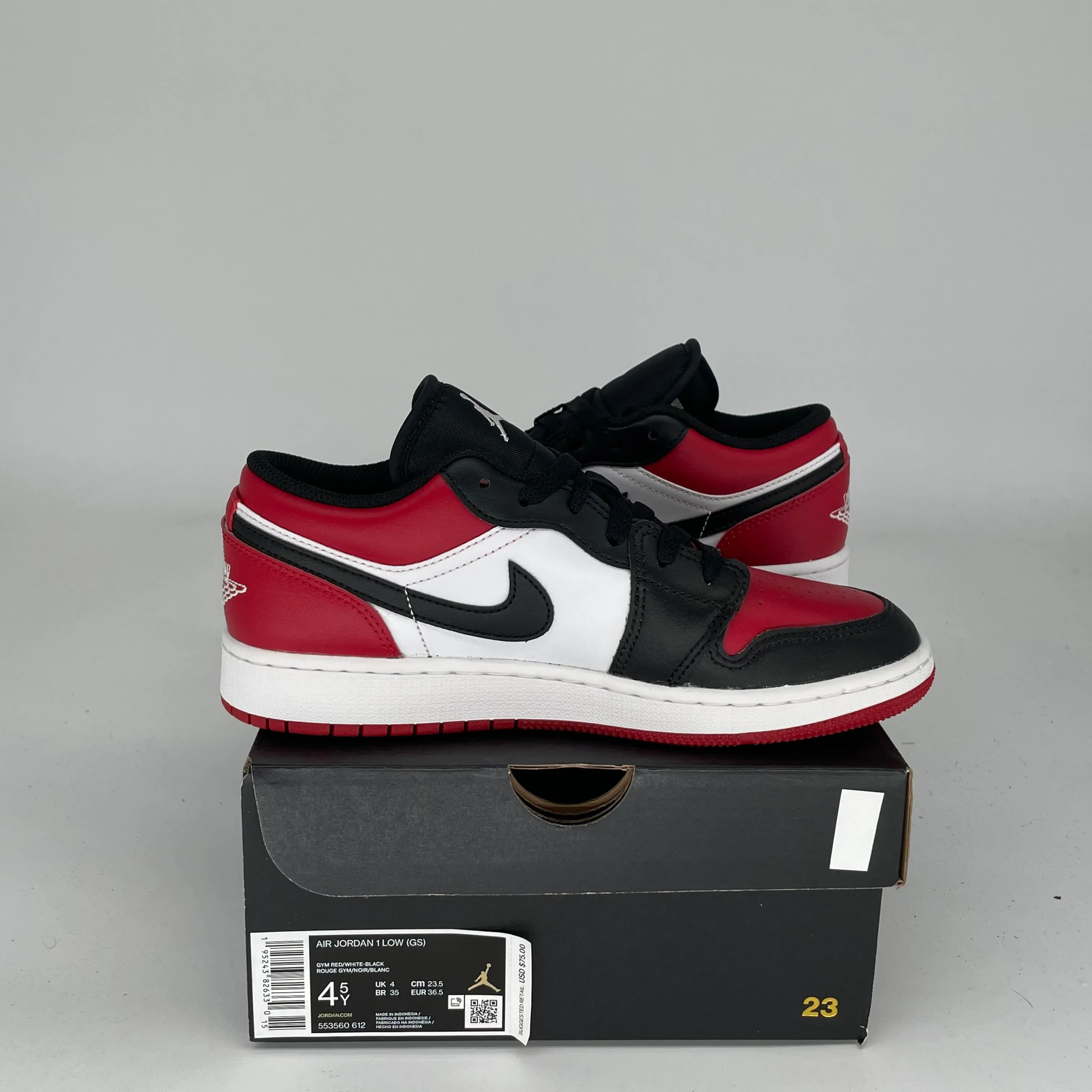 AIR JORDAN 1 BRED TOE TAILLE 4.5Y 553560-612