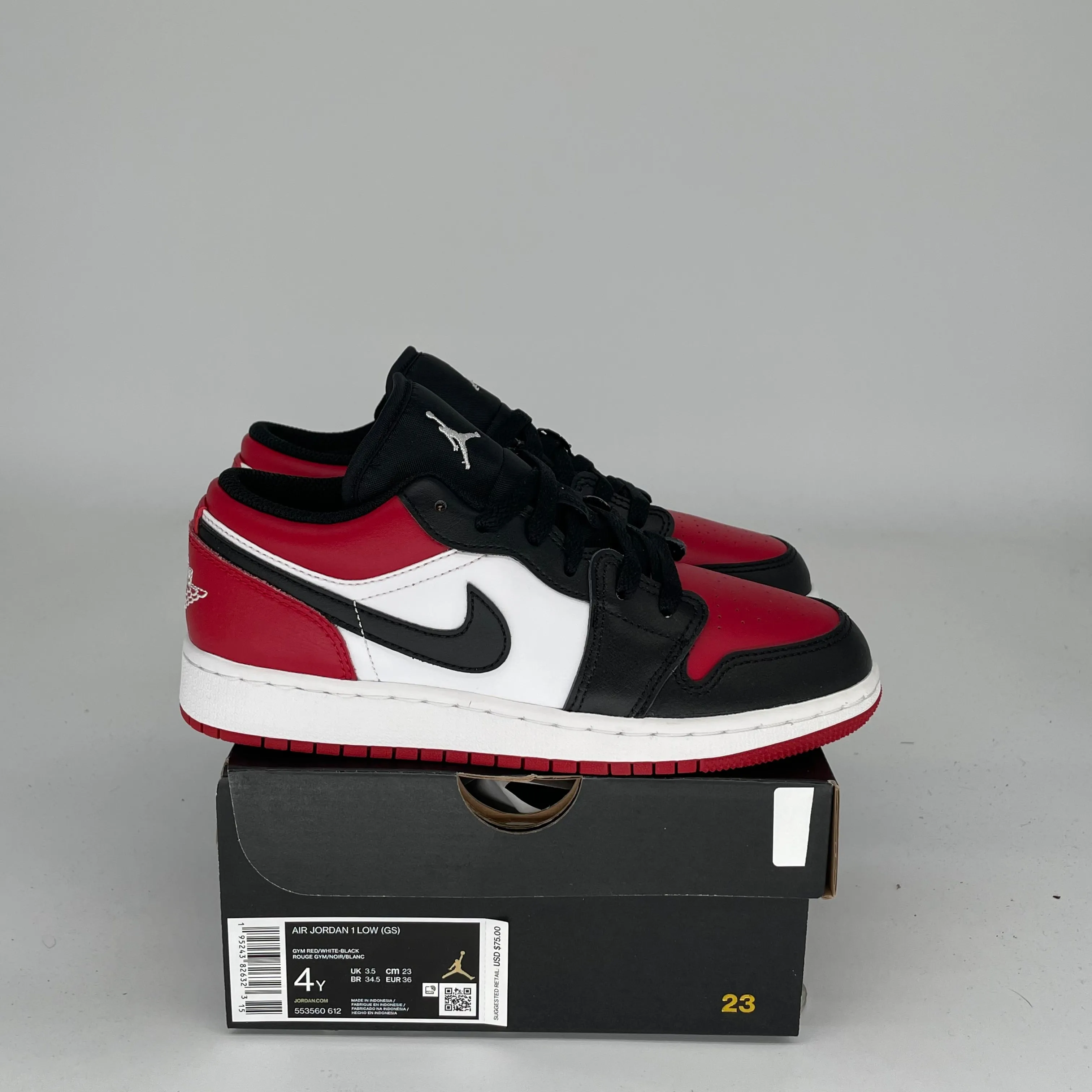 AIR JORDAN 1 BRED TOE TAILLE 4Y 553560-612