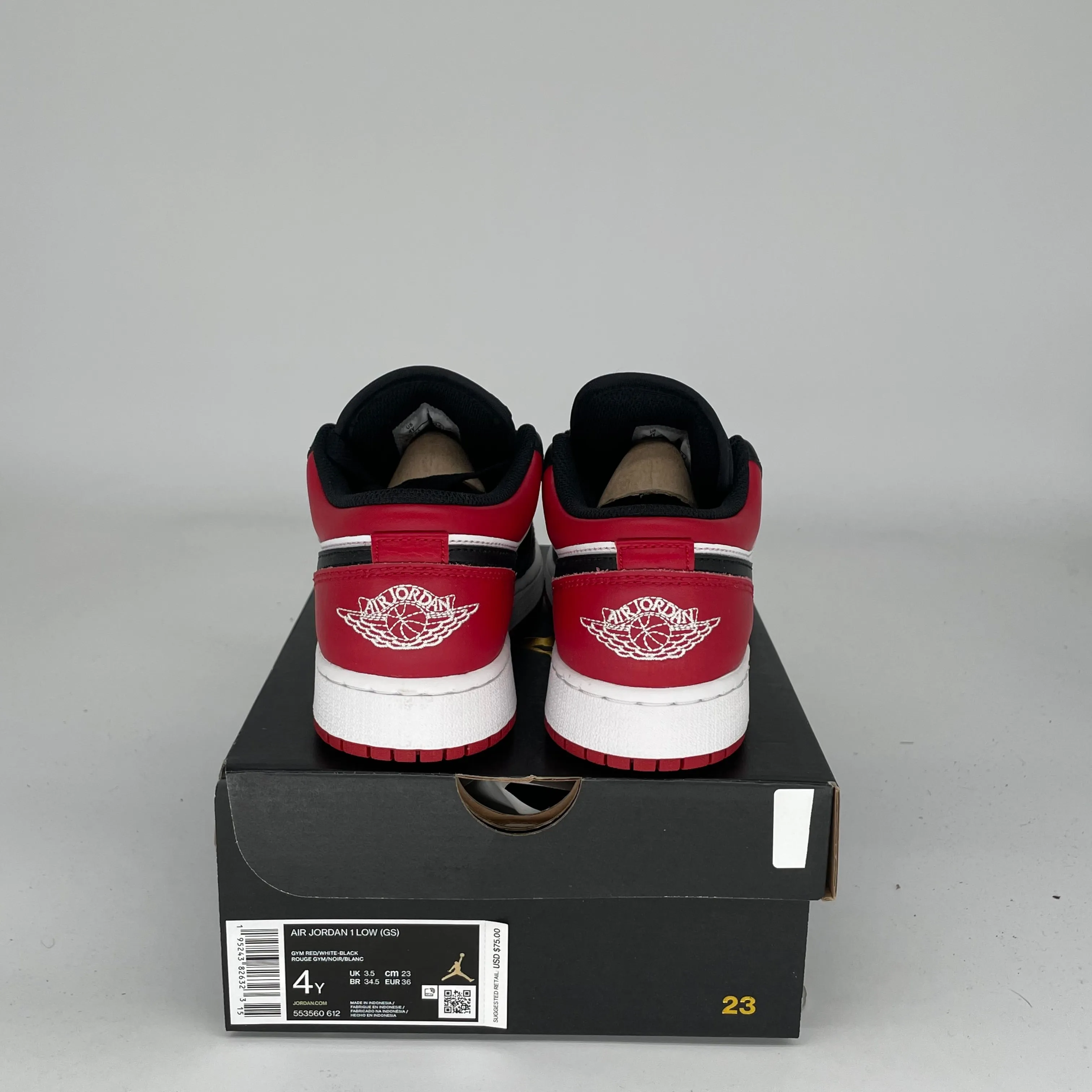 AIR JORDAN 1 BRED TOE TAILLE 4Y 553560-612