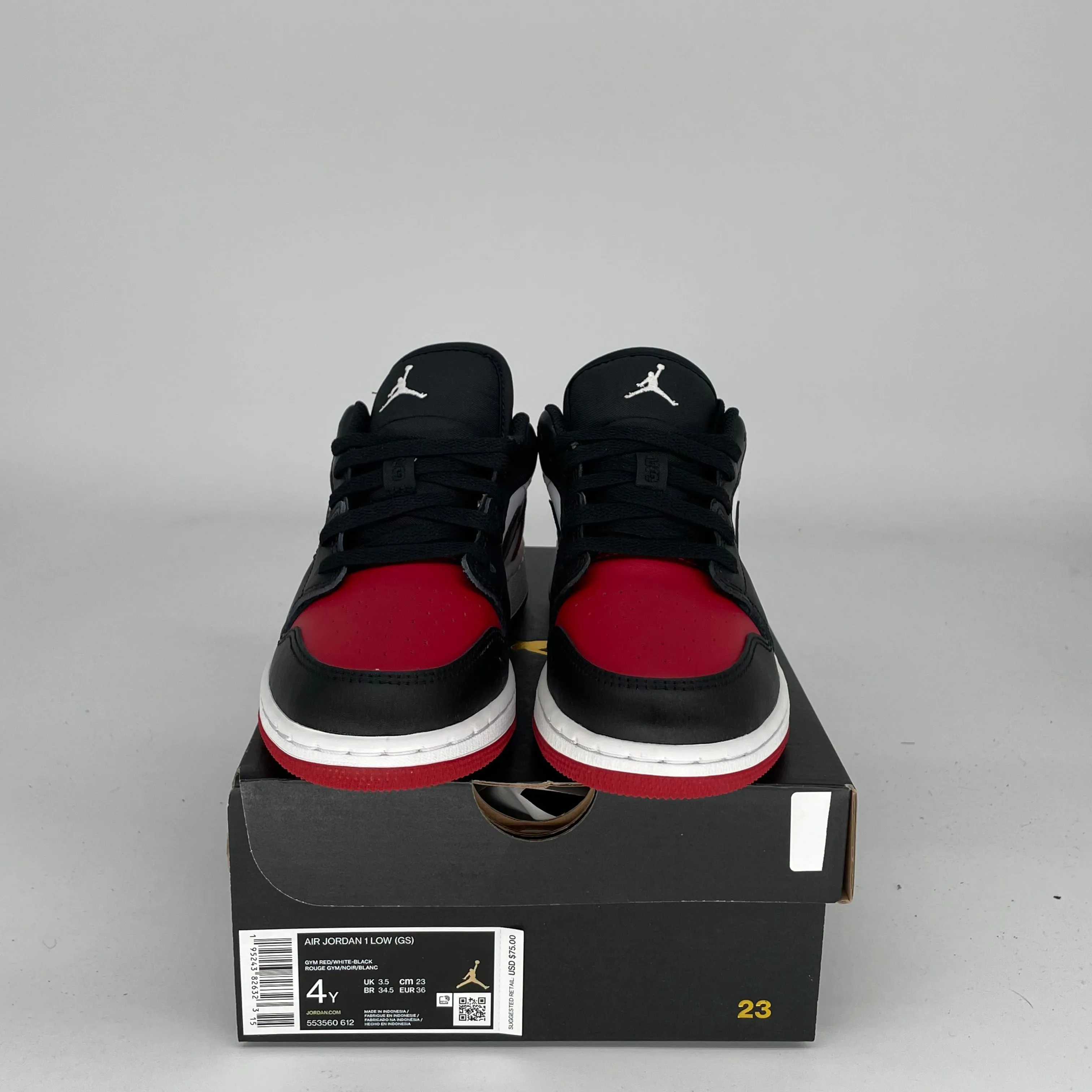 AIR JORDAN 1 BRED TOE TAILLE 4Y 553560-612