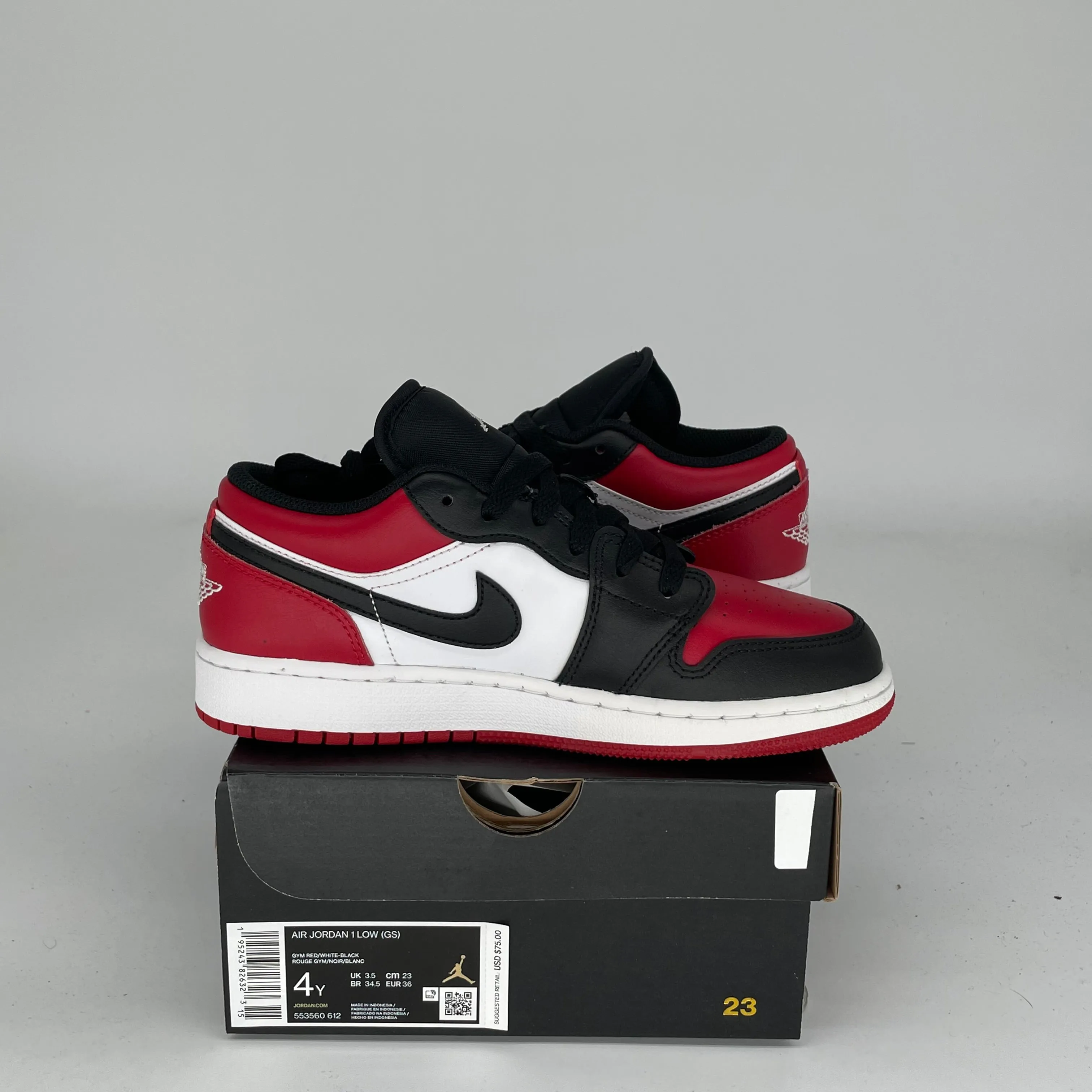 AIR JORDAN 1 BRED TOE TAILLE 4Y 553560-612