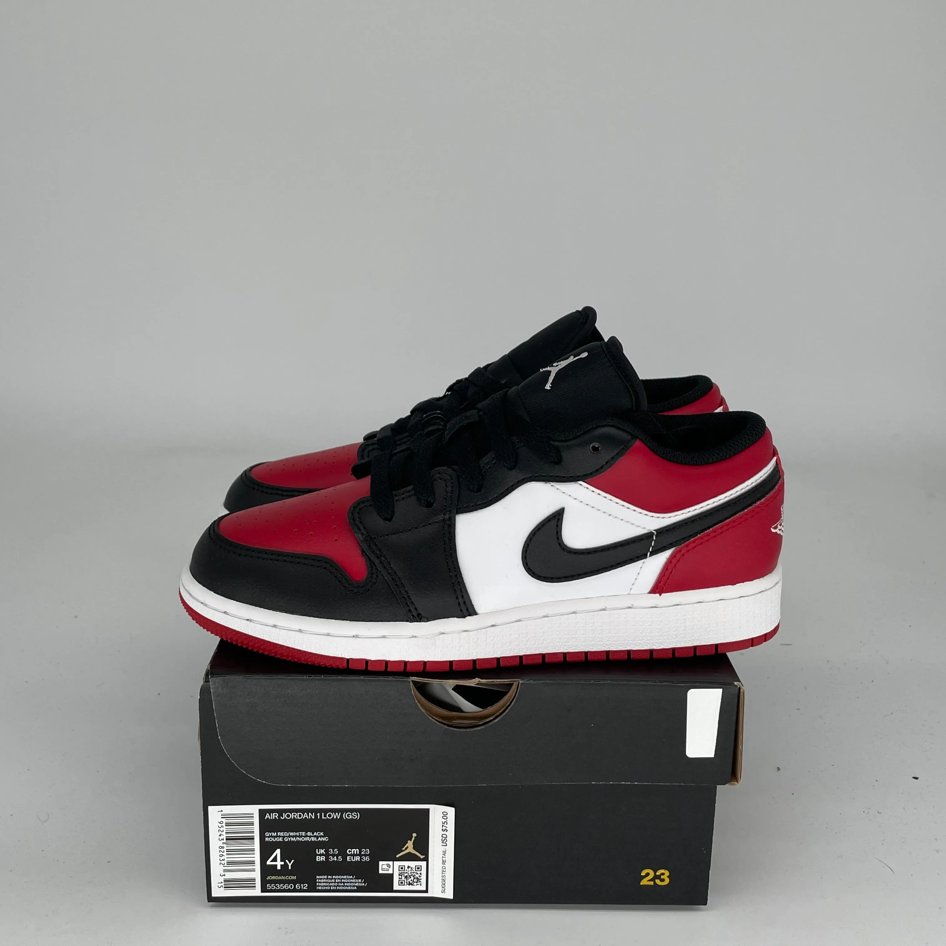 AIR JORDAN 1 BRED TOE TAILLE 4Y 553560-612