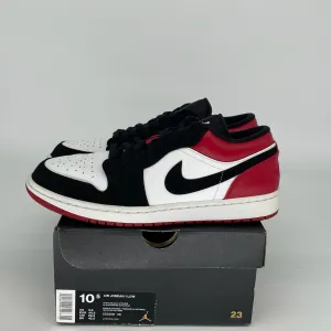 AIR JORDAN 1 LOW BLACK TOE TAILLE 10.5 553558-116