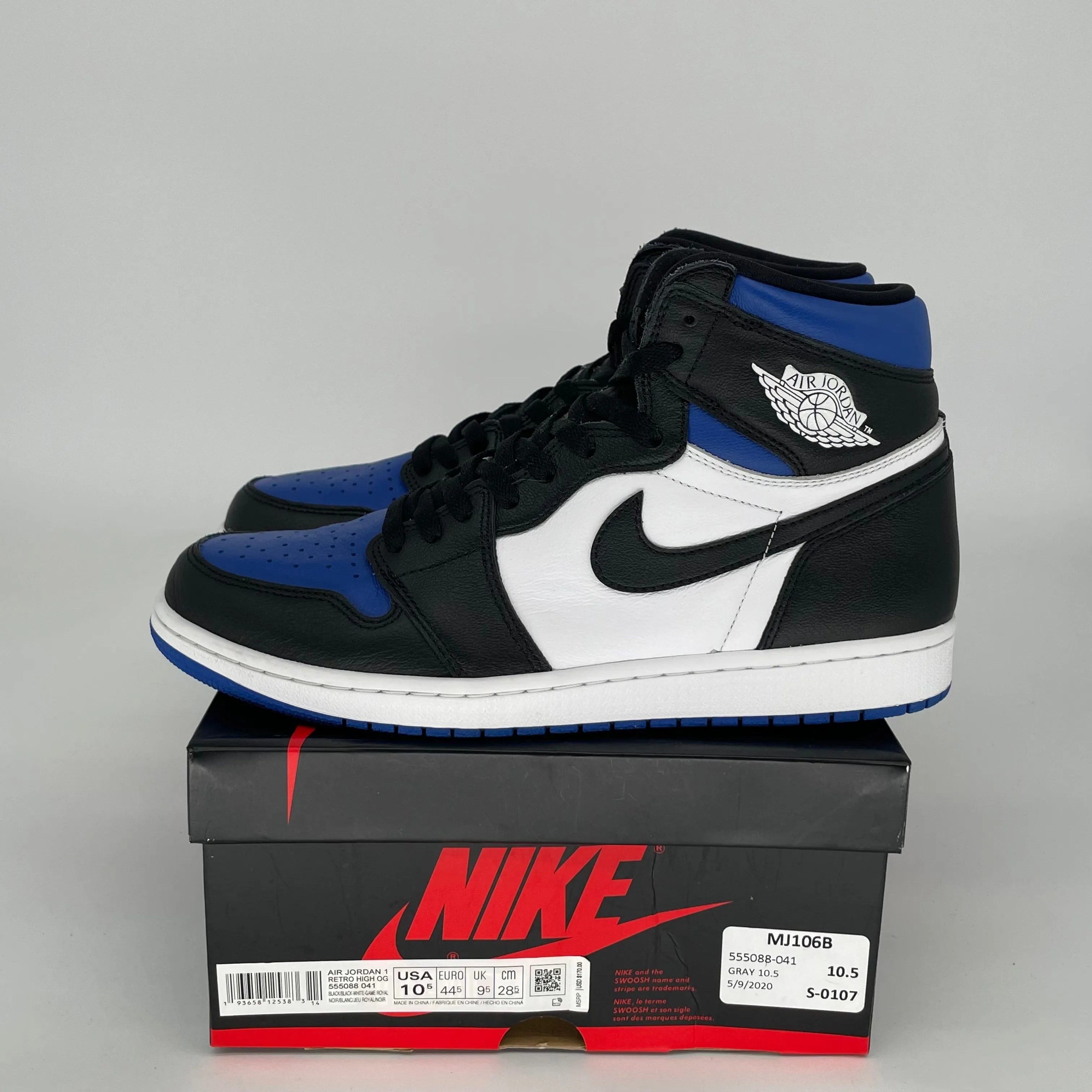 AIR JORDAN 1 ROYAL TOE TAILLE 10.5 55088-041