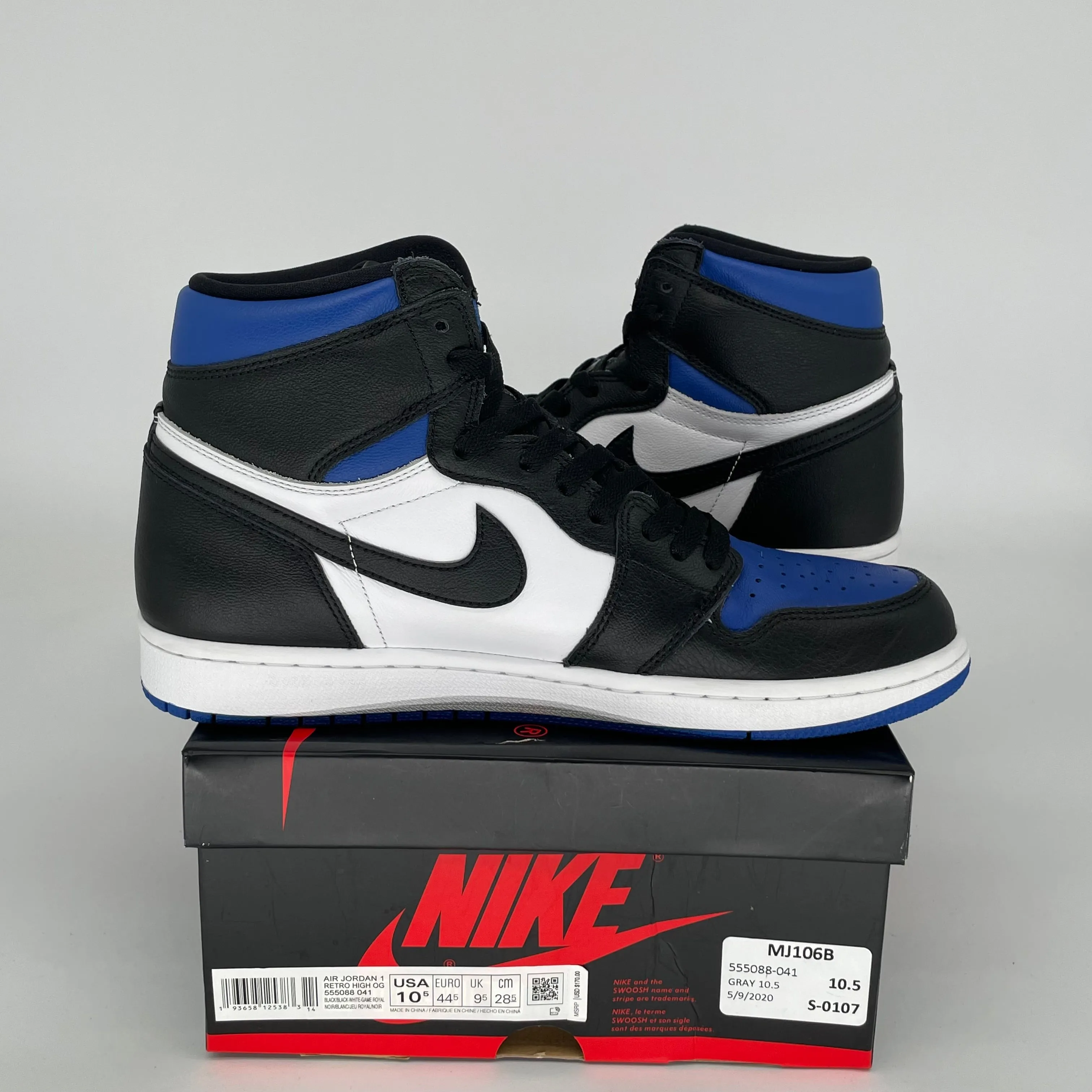 AIR JORDAN 1 ROYAL TOE TAILLE 10.5 55088-041