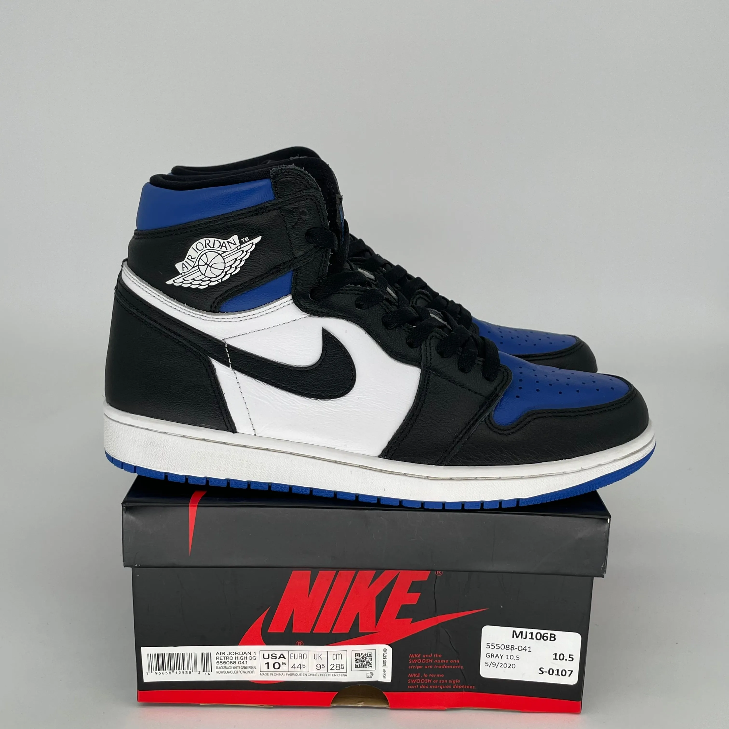 AIR JORDAN 1 ROYAL TOE TAILLE 10.5 55088-041