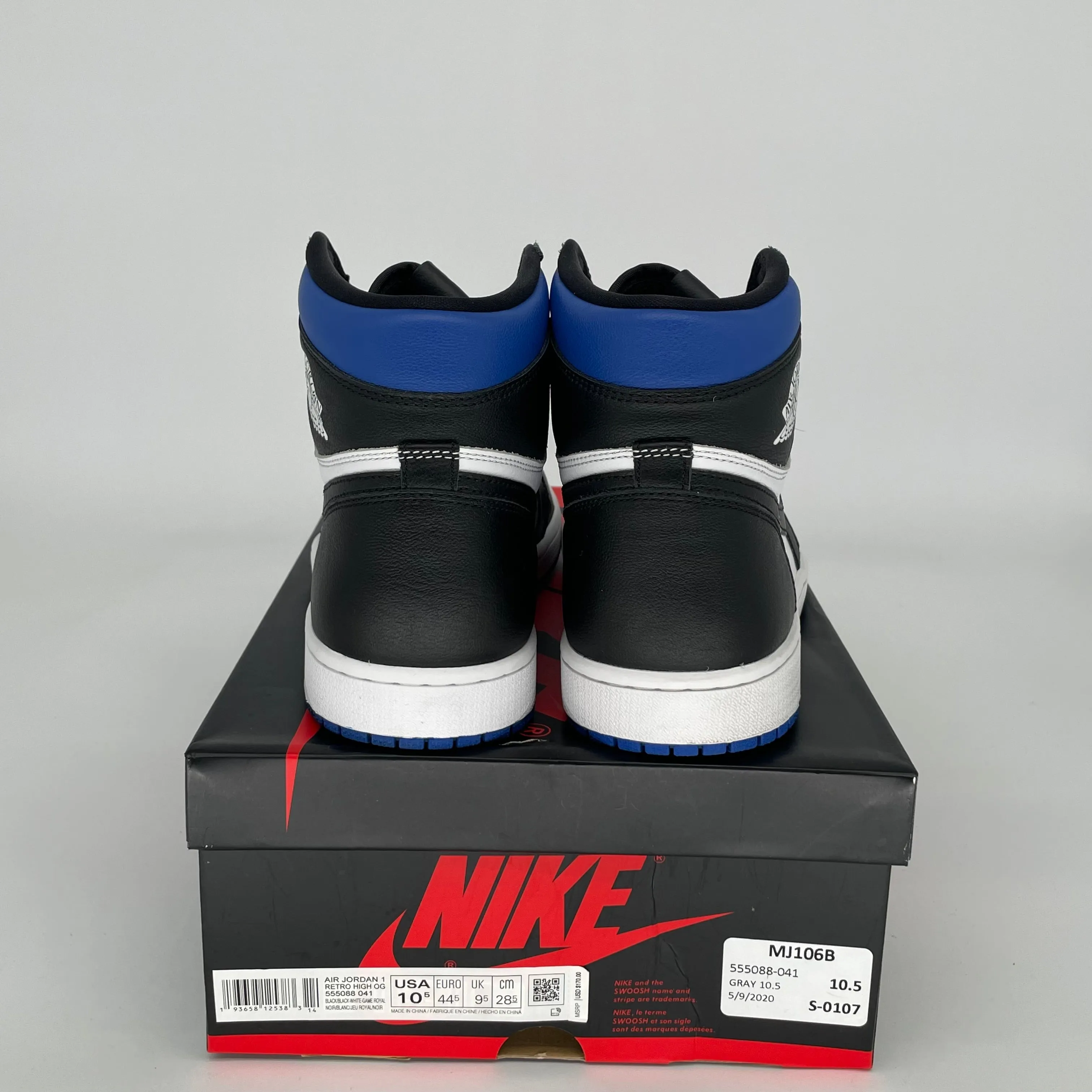AIR JORDAN 1 ROYAL TOE TAILLE 10.5 55088-041