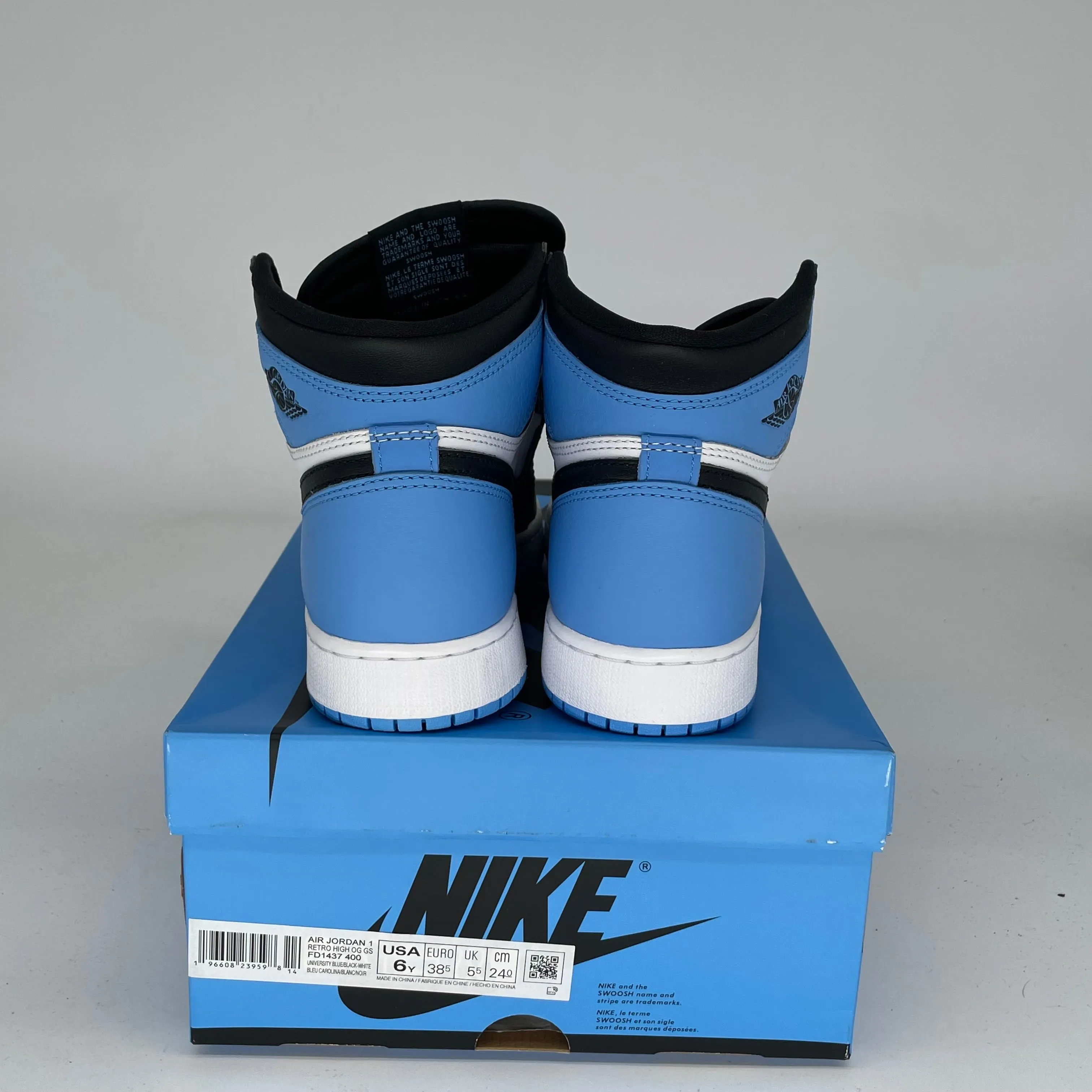 AIR JORDAN 1 UNC TOE TAILLE 6Y FD1437-400
