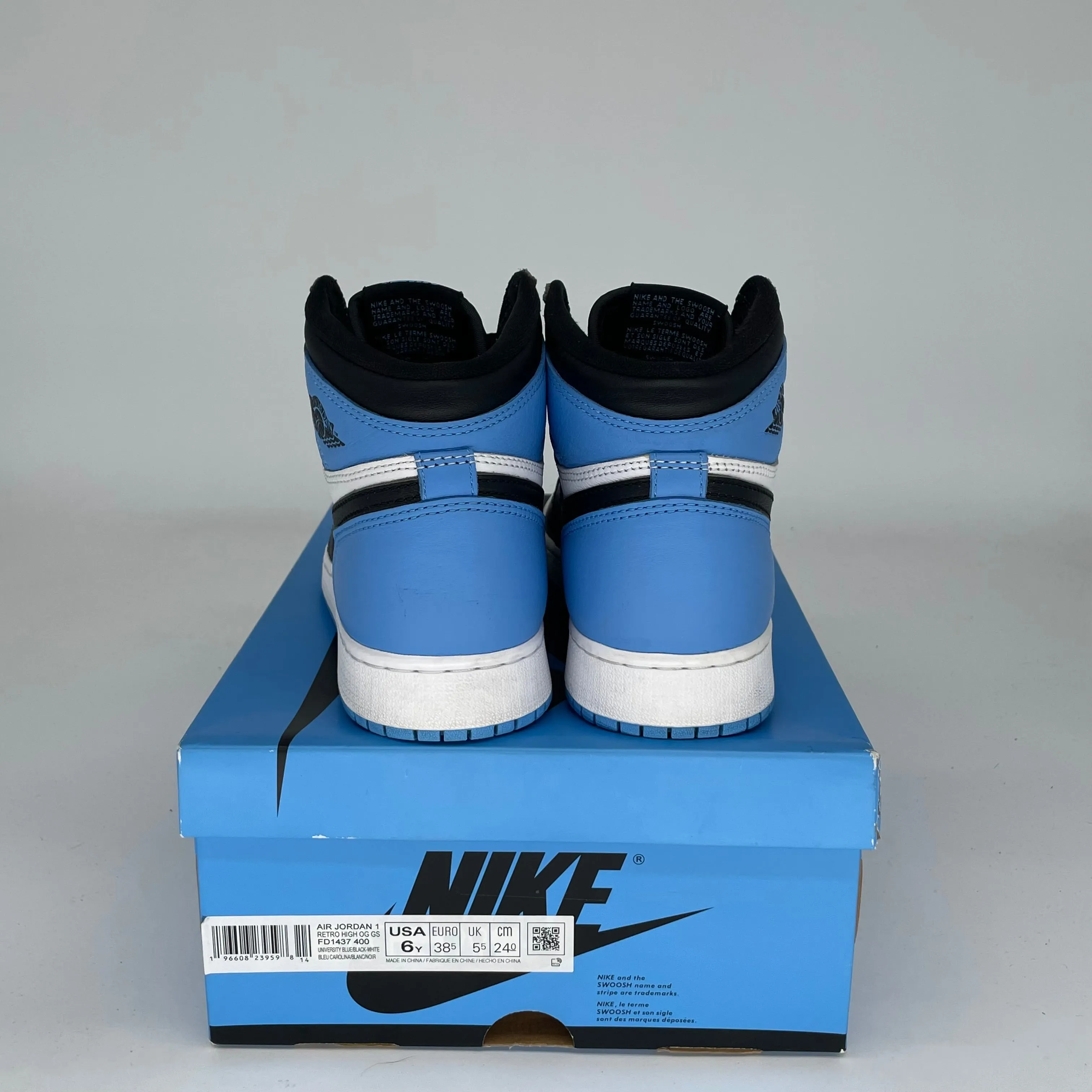 AIR JORDAN 1 UNC TOE TAILLE 6Y FD1437-400