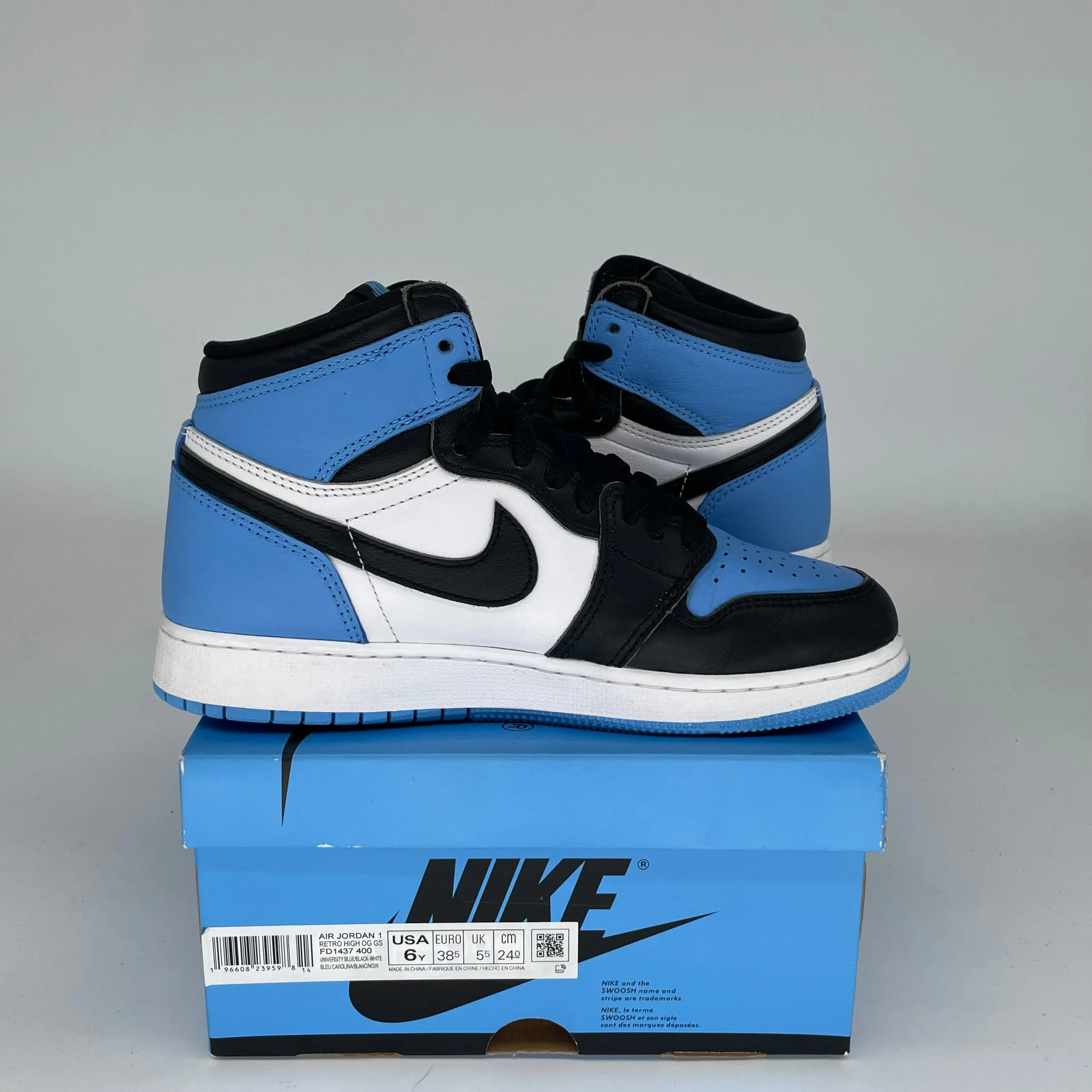 AIR JORDAN 1 UNC TOE TAILLE 6Y FD1437-400