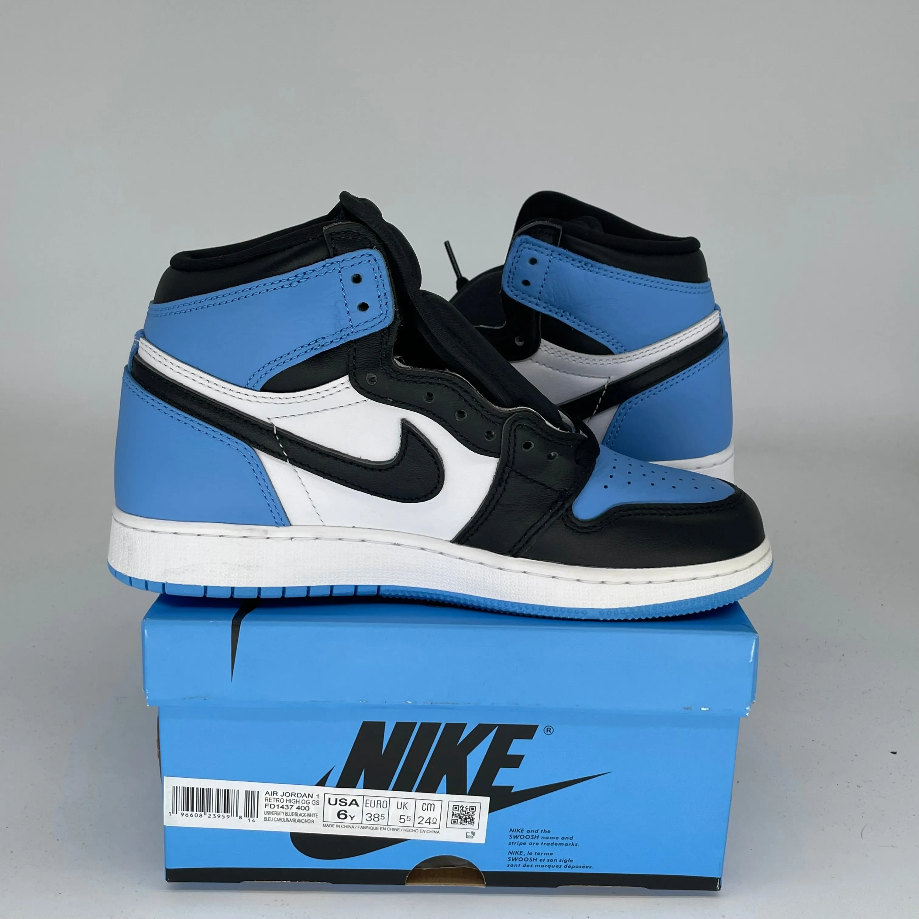 AIR JORDAN 1 UNC TOE TAILLE 6Y FD1437-400