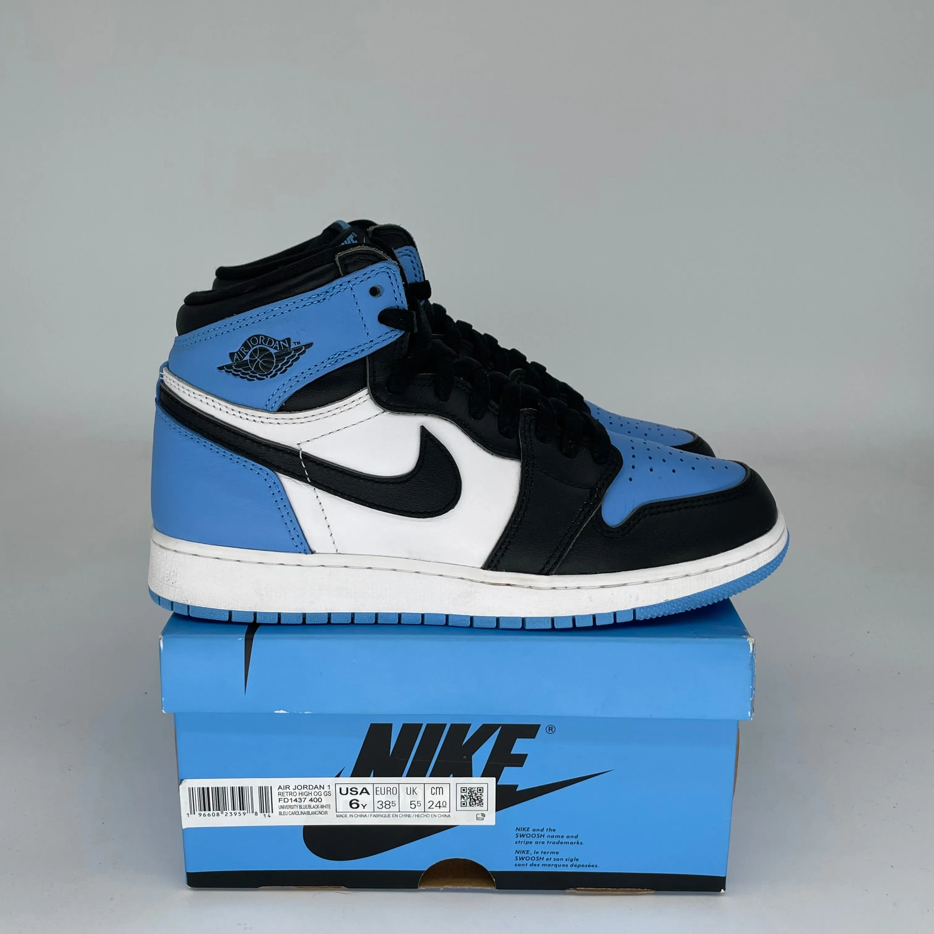 AIR JORDAN 1 UNC TOE TAILLE 6Y FD1437-400