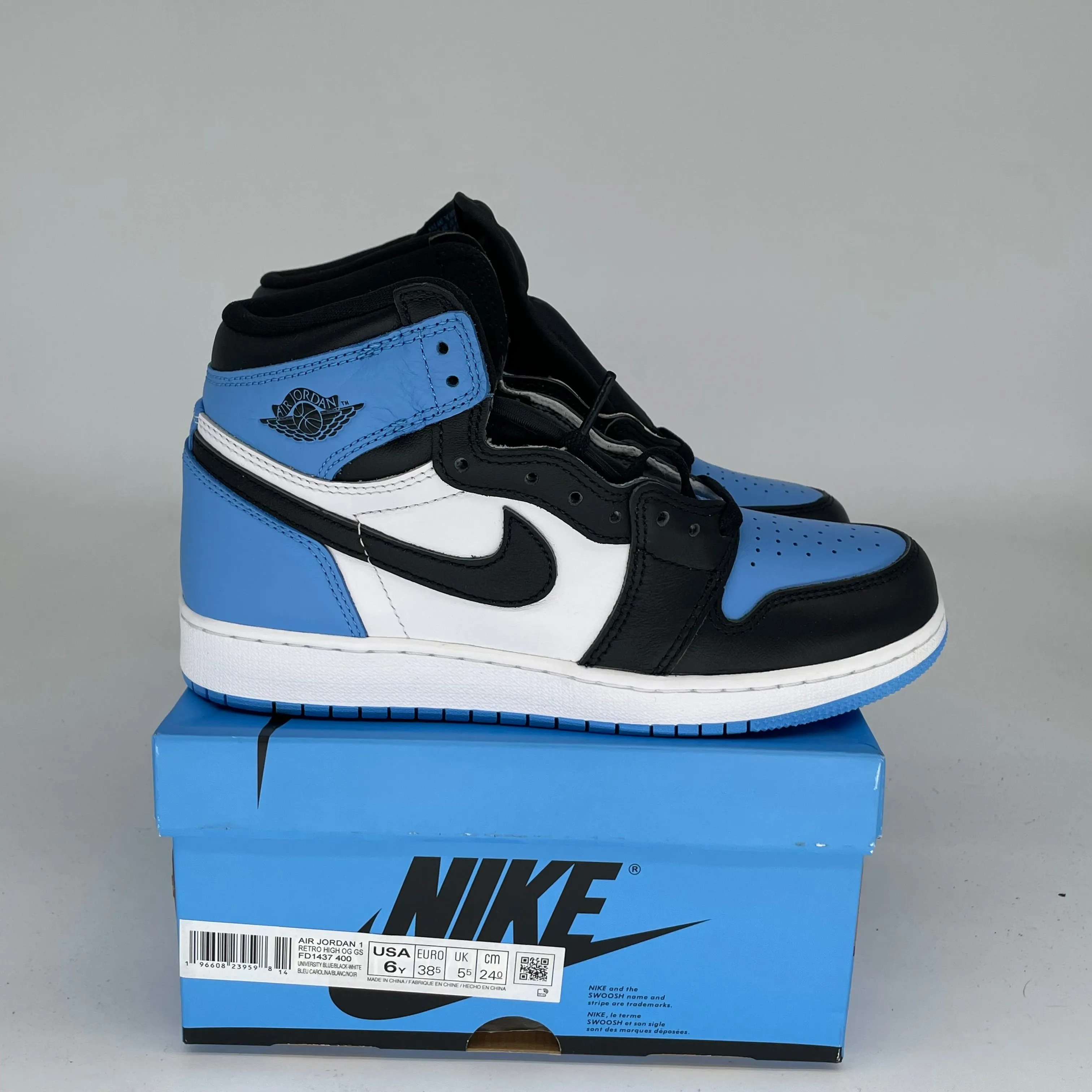 AIR JORDAN 1 UNC TOE TAILLE 6Y FD1437-400