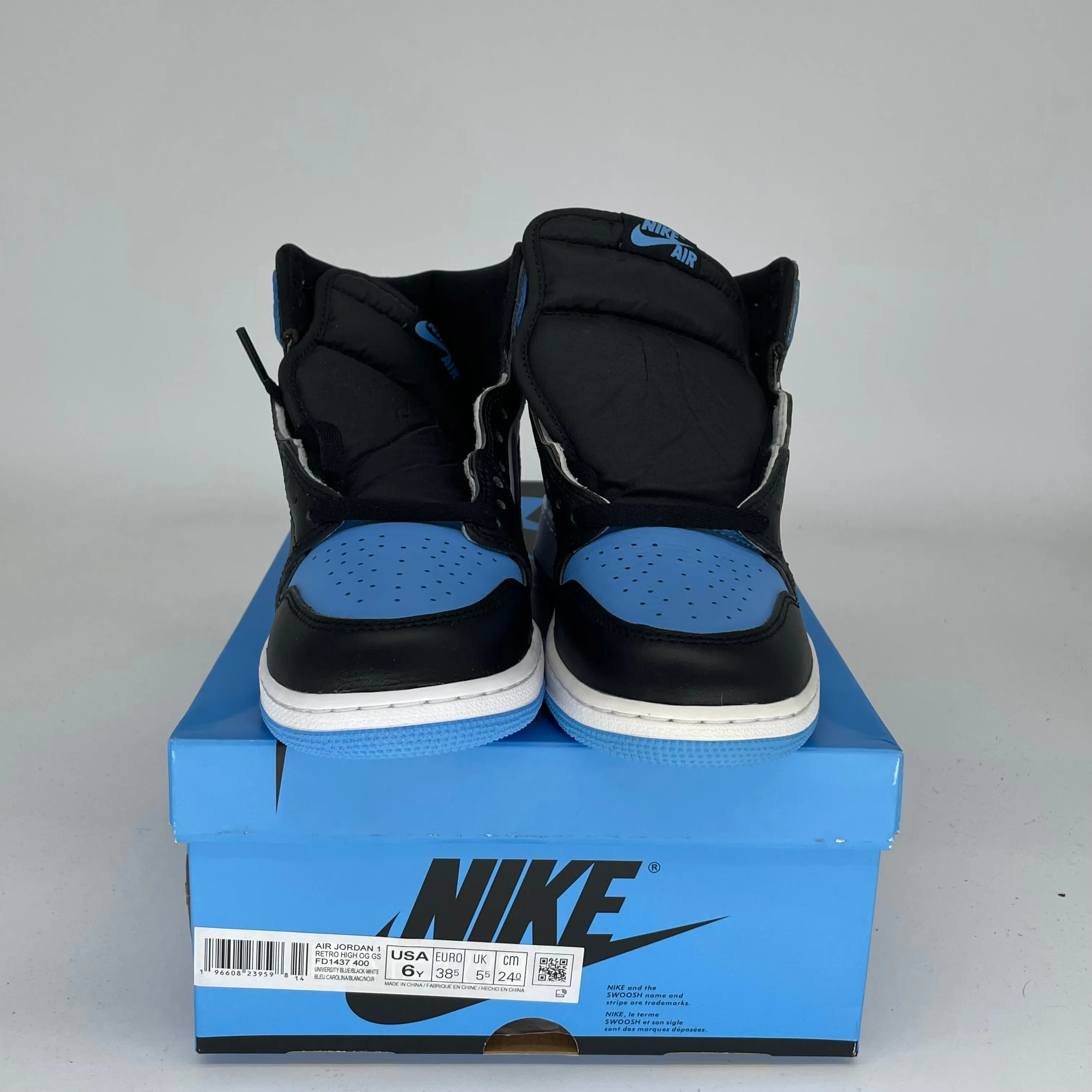 AIR JORDAN 1 UNC TOE TAILLE 6Y FD1437-400