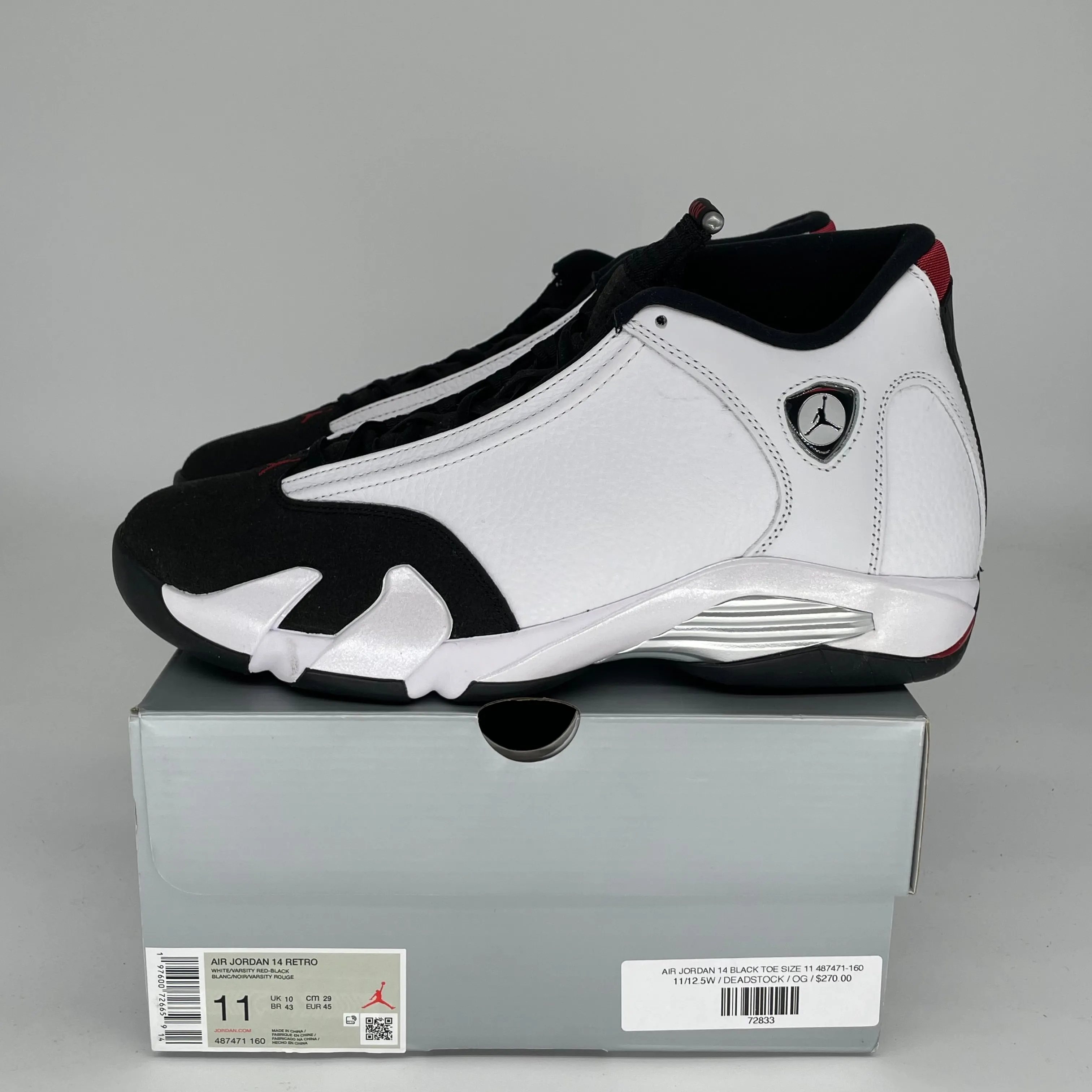AIR JORDAN 14 BOUT NOIR TAILLE 11 487471-160