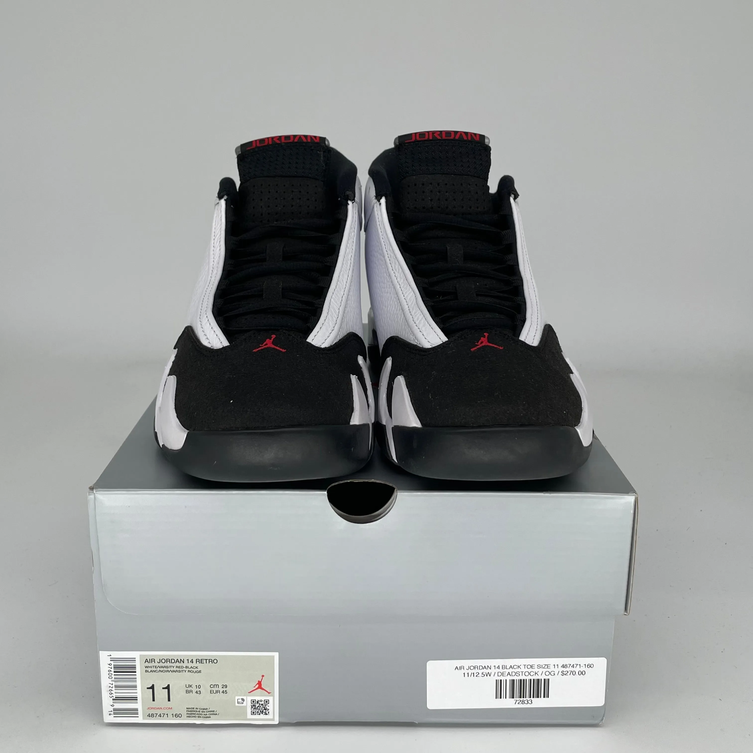 AIR JORDAN 14 BOUT NOIR TAILLE 11 487471-160