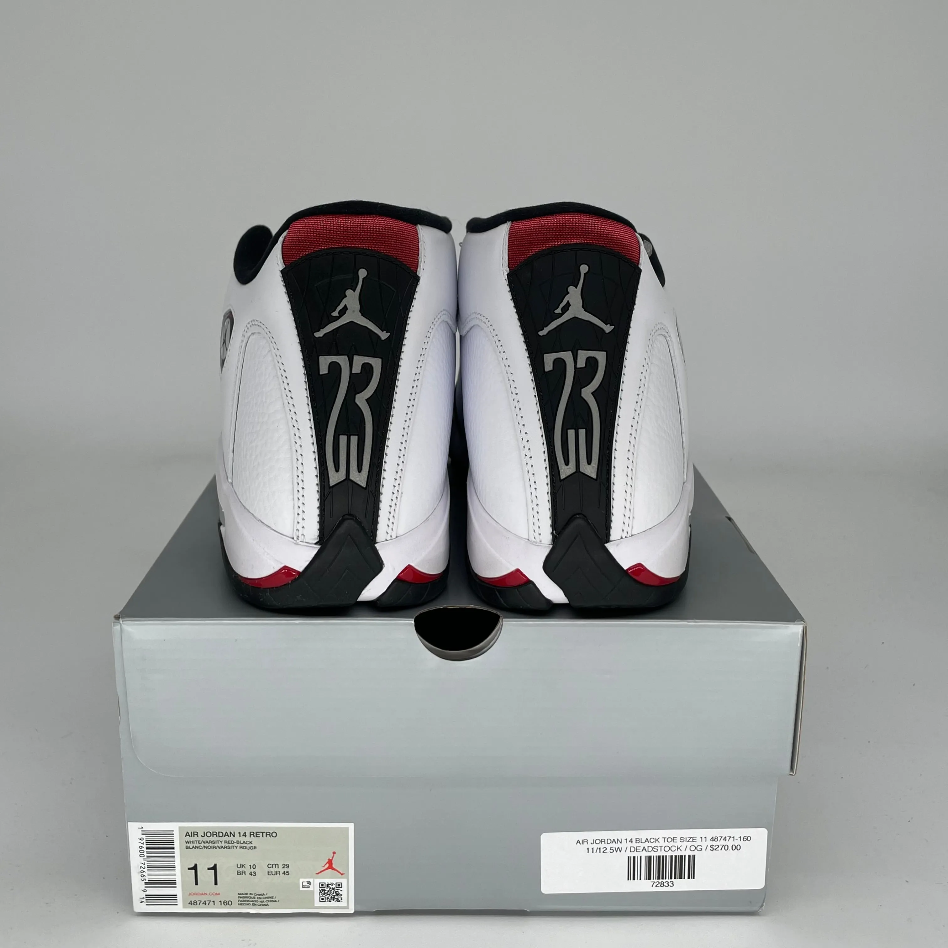 AIR JORDAN 14 BOUT NOIR TAILLE 11 487471-160
