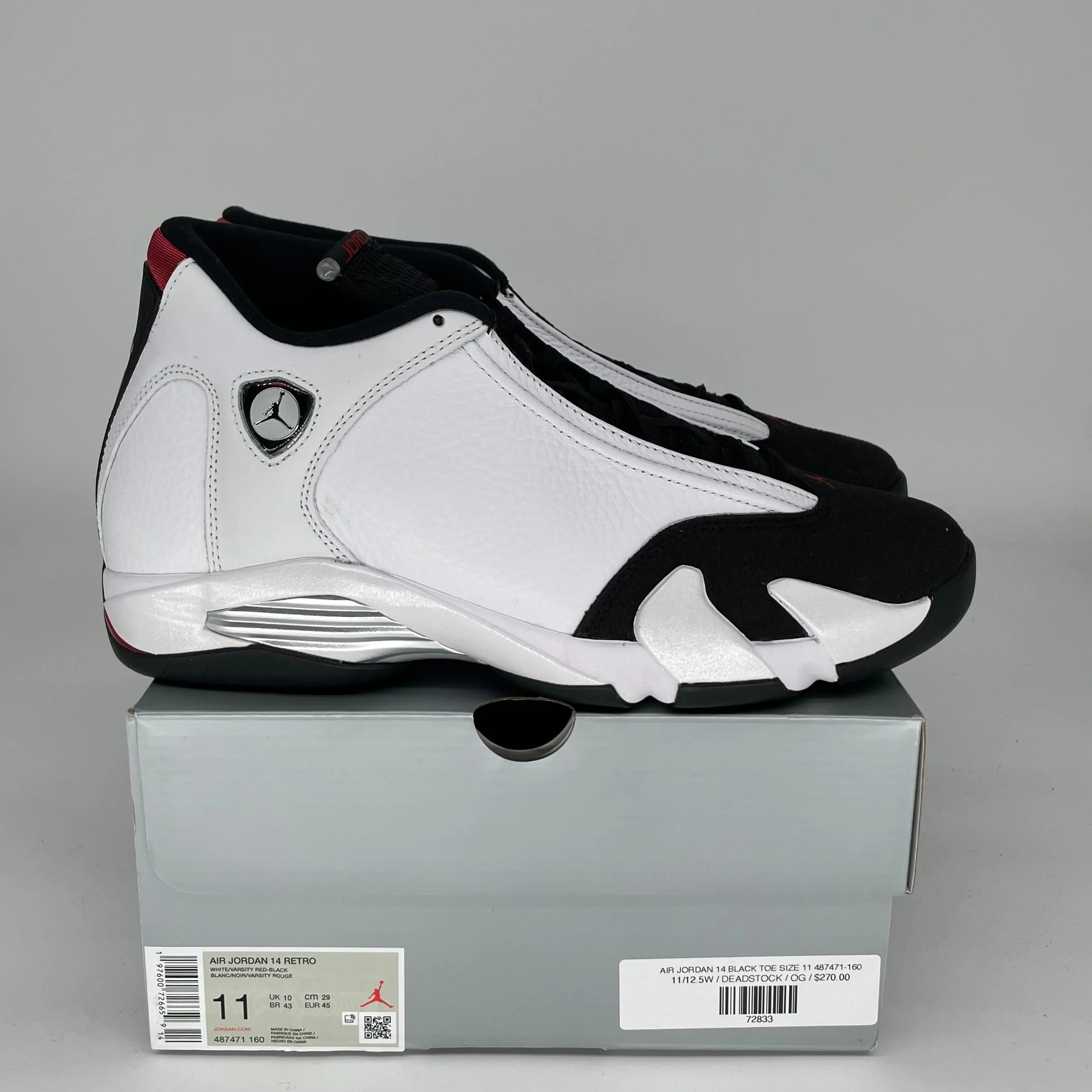 AIR JORDAN 14 BOUT NOIR TAILLE 11 487471-160
