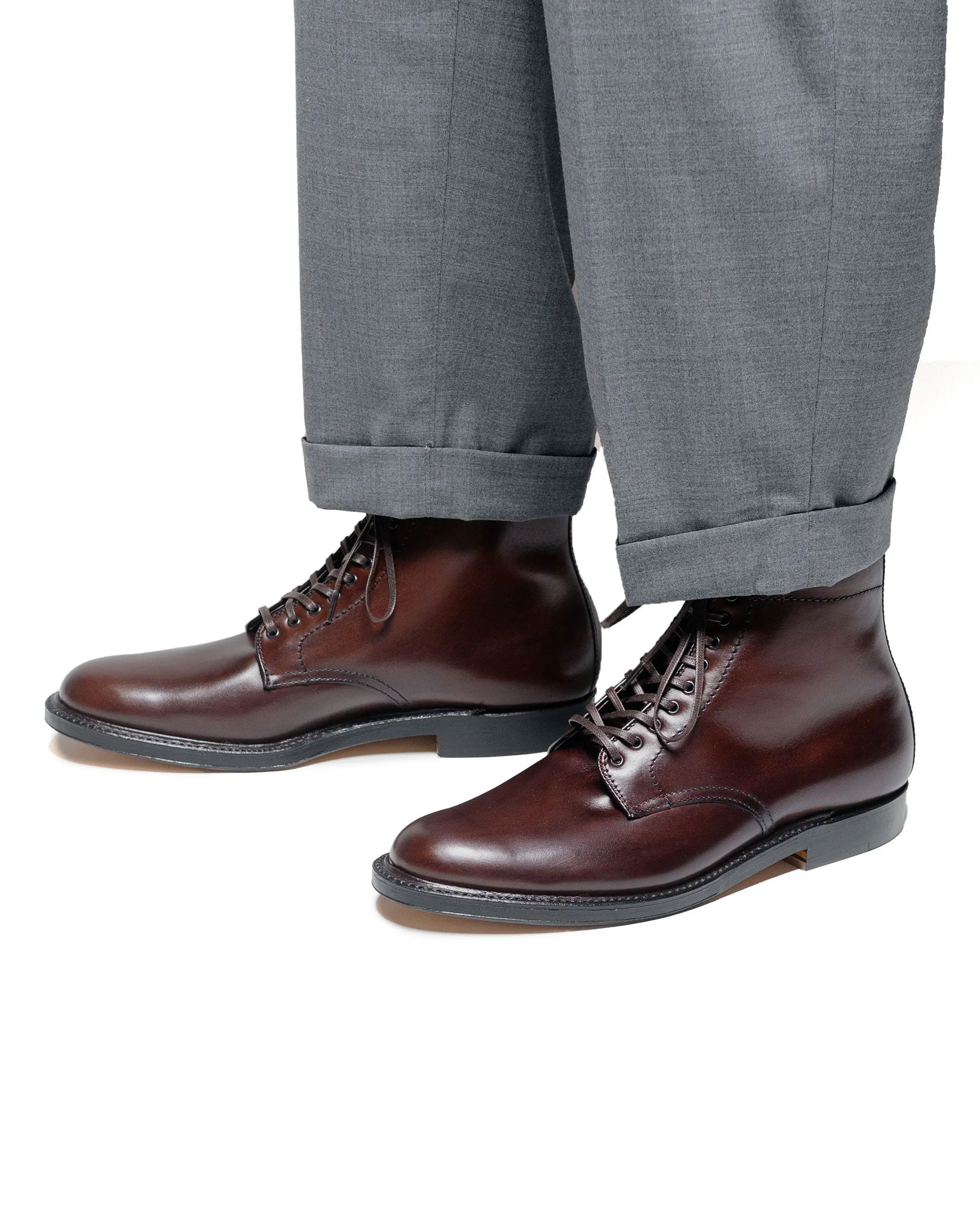 Botte Alden à bout rond en veau brun foncé G2804