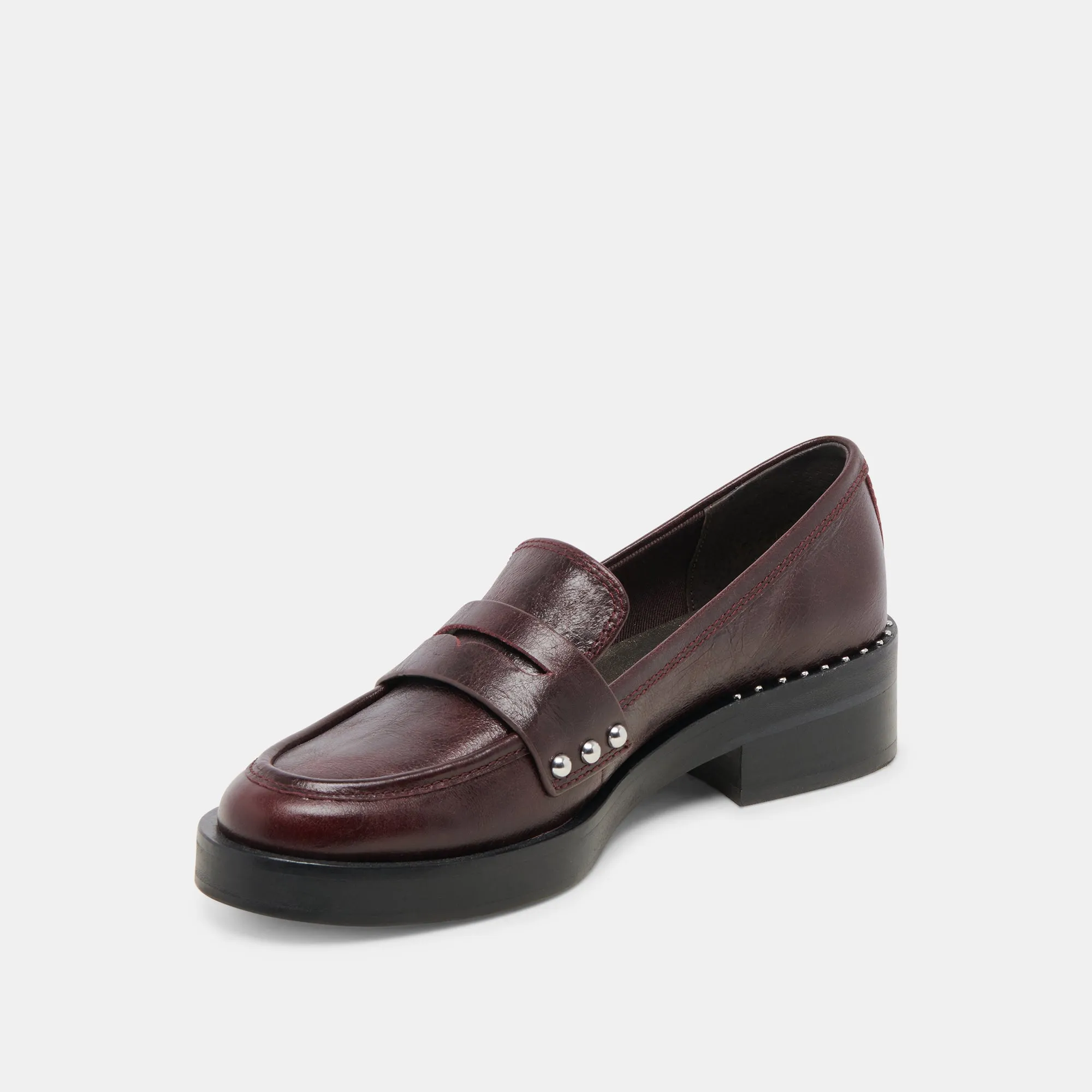 MOCASSINS ALIANE EN CUIR MÛRE