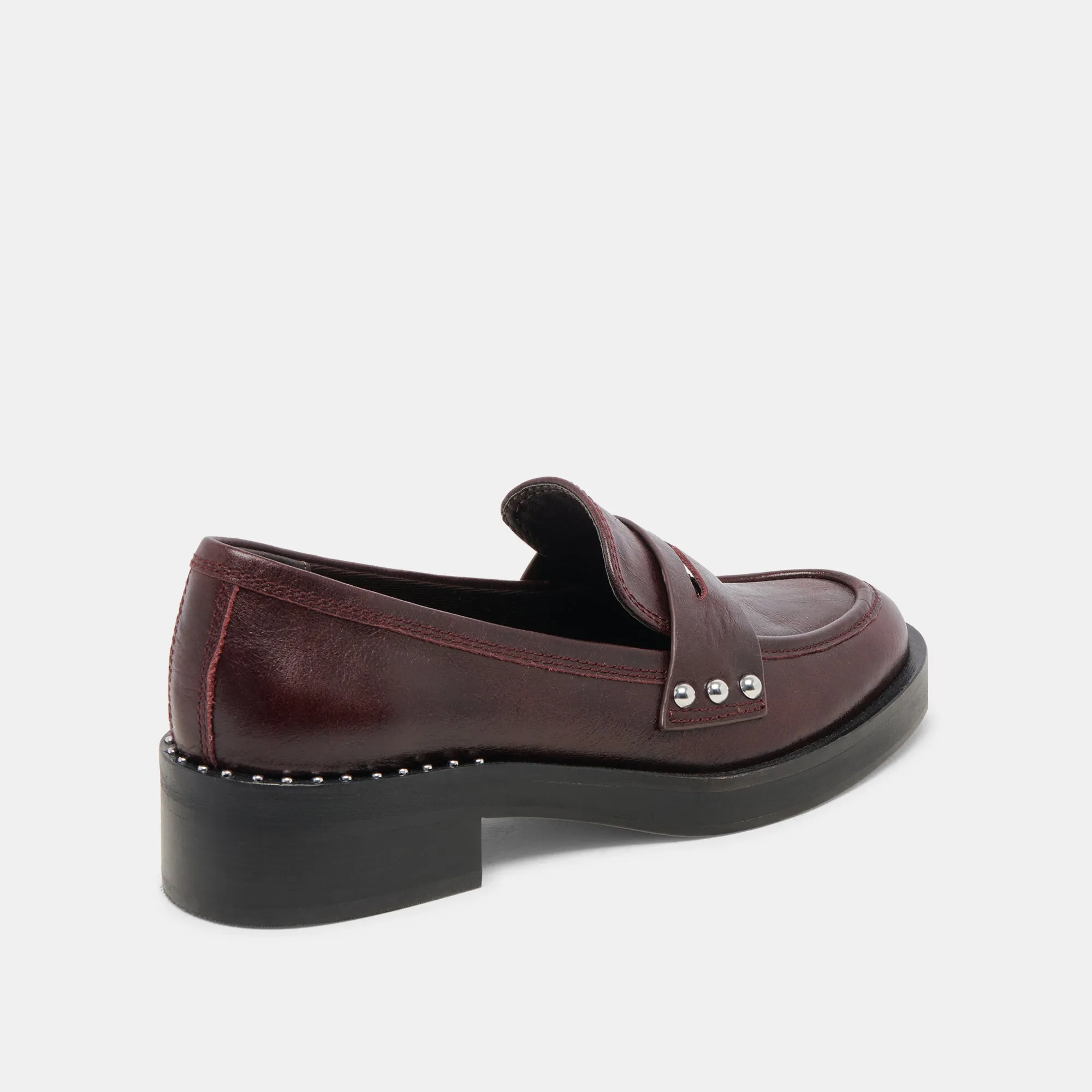 MOCASSINS ALIANE EN CUIR MÛRE
