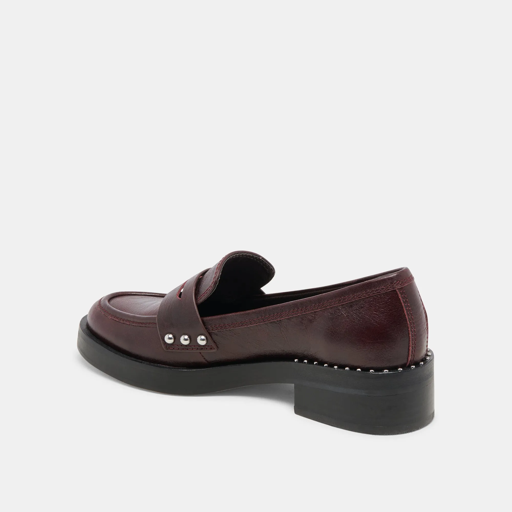 MOCASSINS ALIANE EN CUIR MÛRE