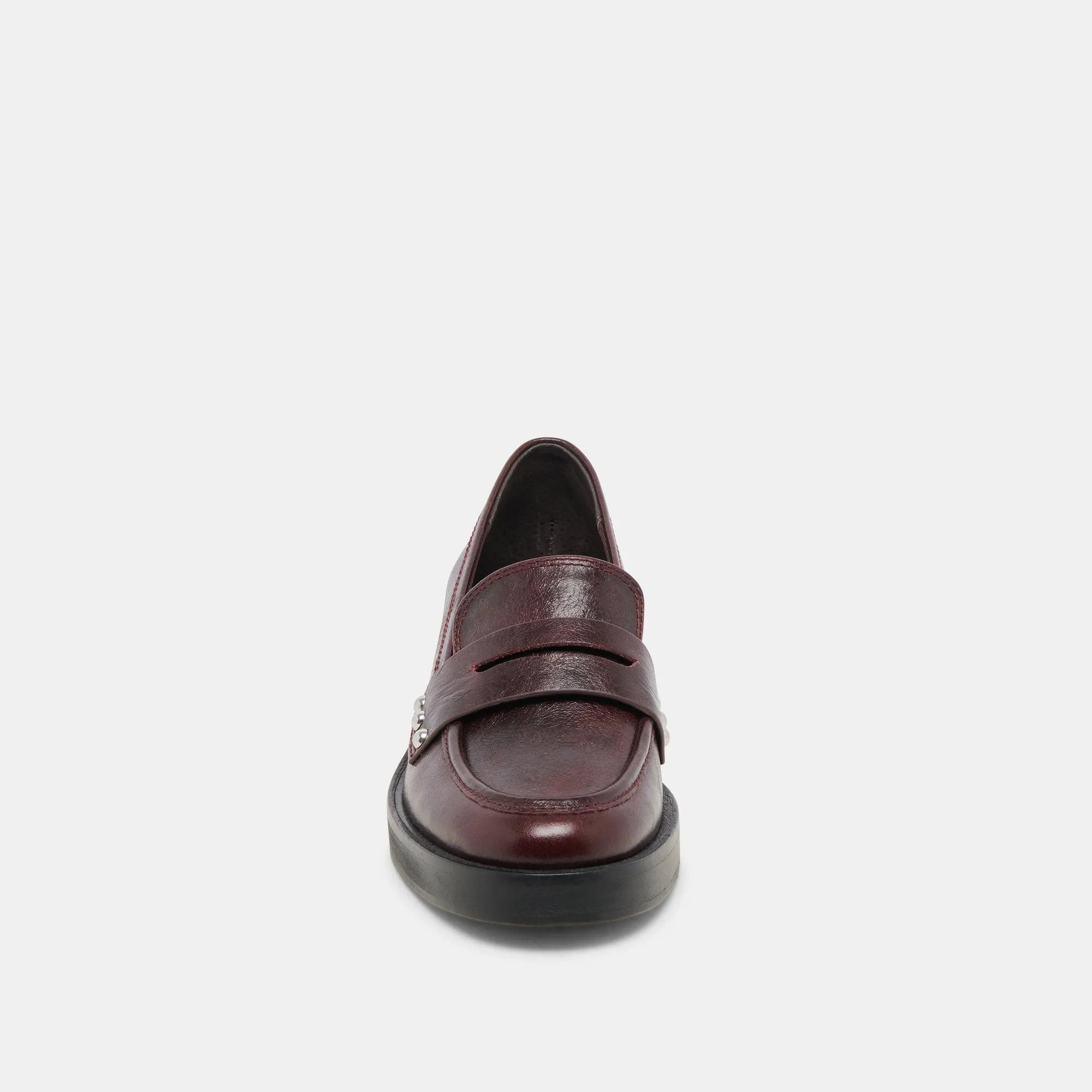 MOCASSINS ALIANE EN CUIR MÛRE