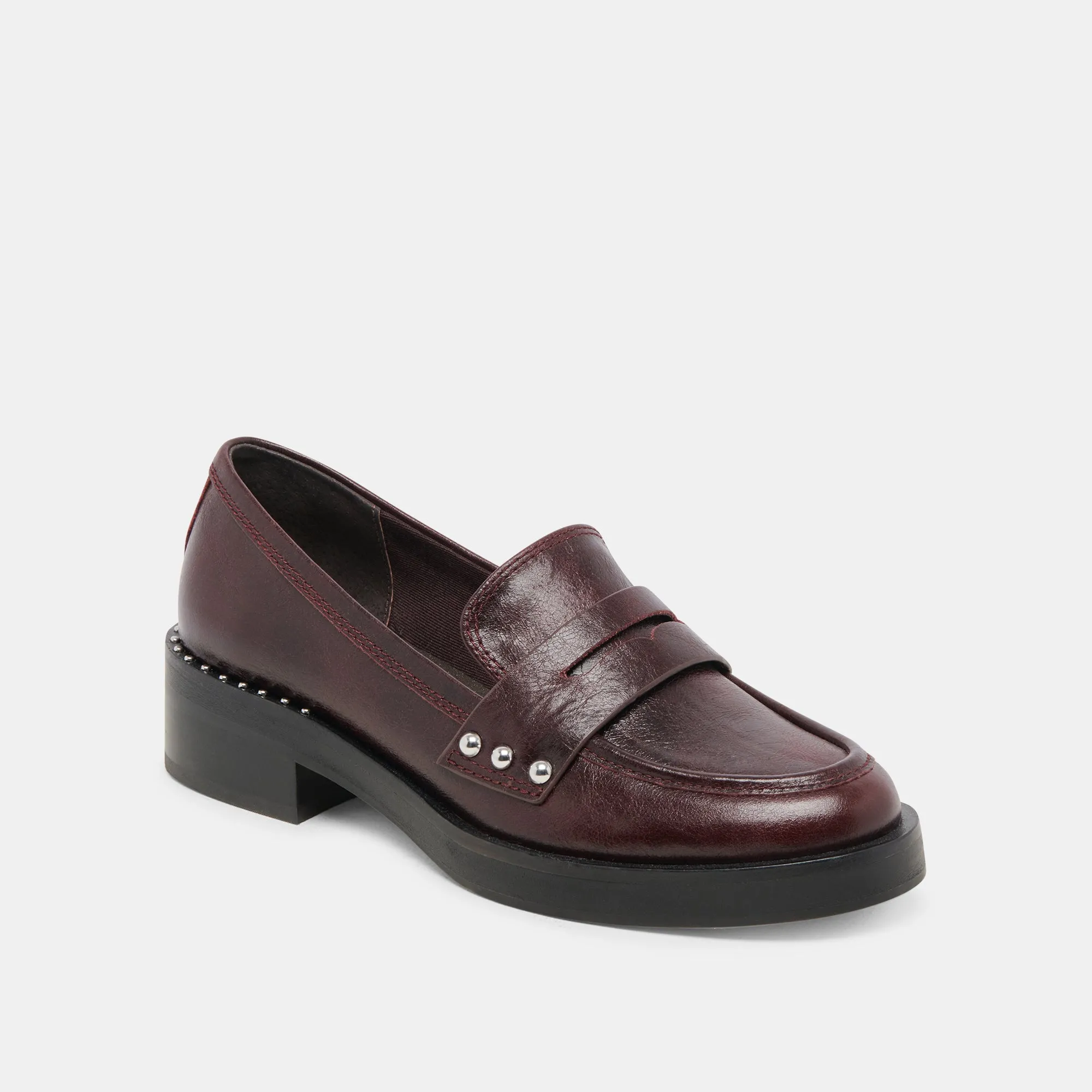 MOCASSINS ALIANE EN CUIR MÛRE