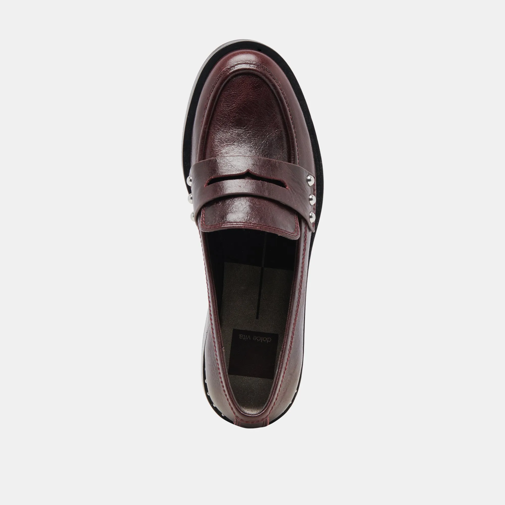 MOCASSINS ALIANE EN CUIR MÛRE