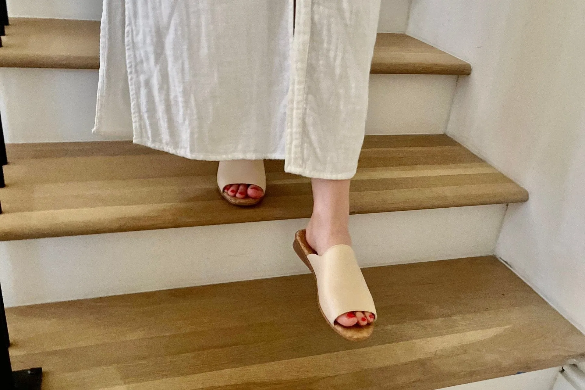 Sandales Maison Véganes en Cuir Pomme | Rose Poudré