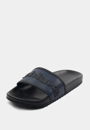 Ashluxe Sandales en Cuir Cousu - Bleu