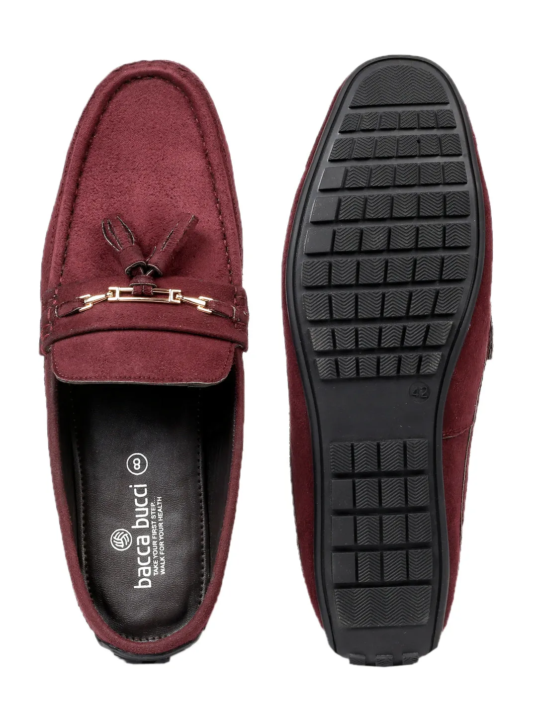 Bacca Bucci JAMBOREE Mules/Sabots/Loafers sans contrefort pour Soirée/Voyage/Bureau - Velours Marron