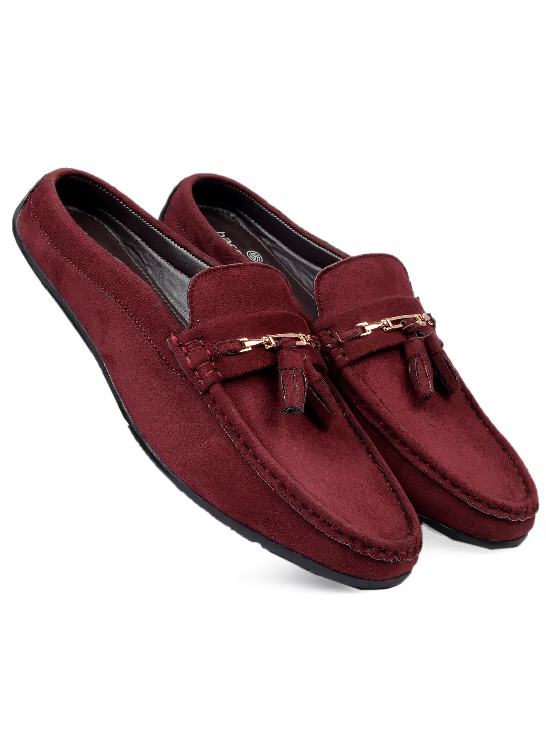 Bacca Bucci JAMBOREE Mules/Sabots/Loafers sans contrefort pour Soirée/Voyage/Bureau - Velours Marron