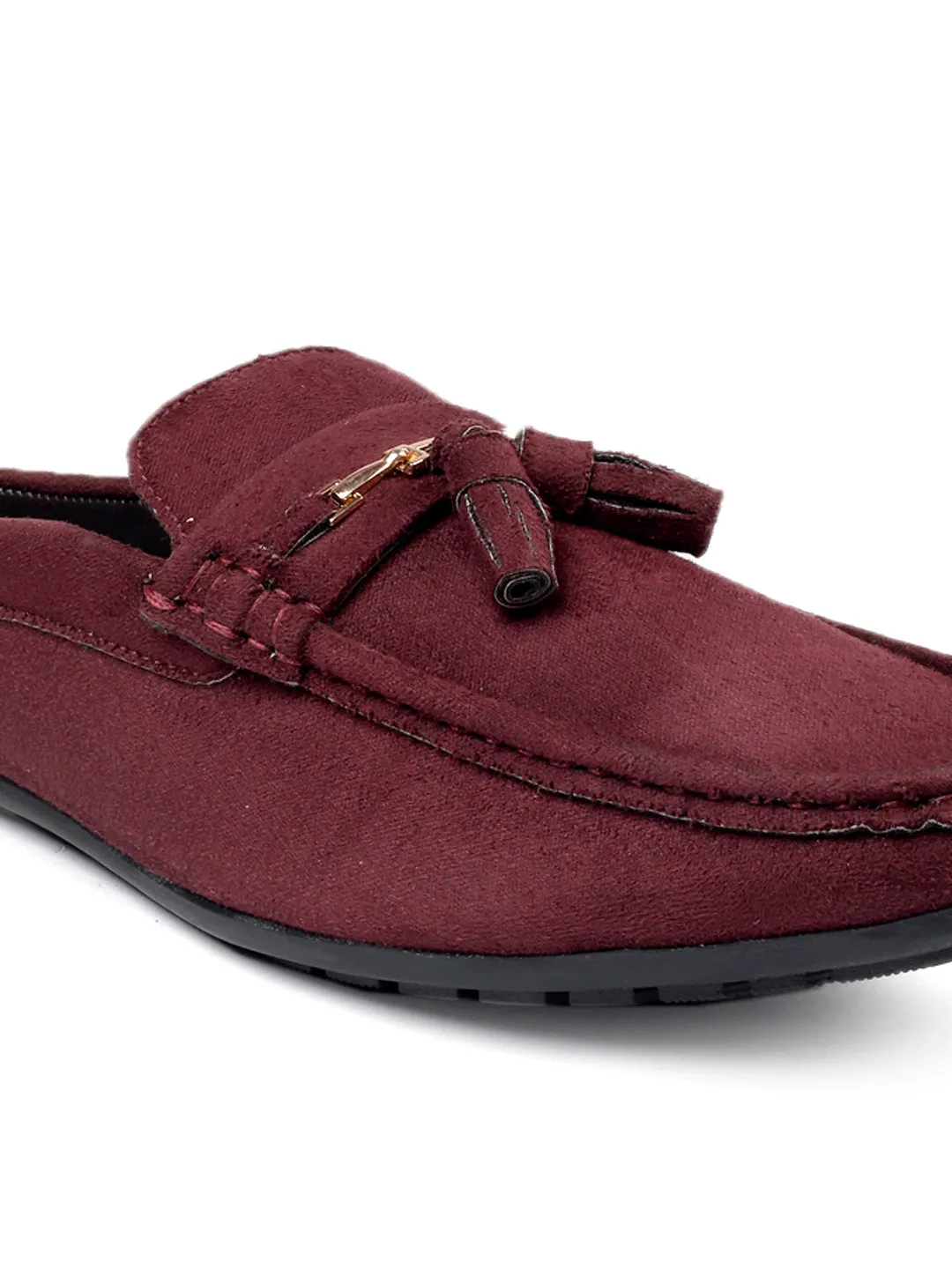 Bacca Bucci JAMBOREE Mules/Sabots/Loafers sans contrefort pour Soirée/Voyage/Bureau - Velours Marron