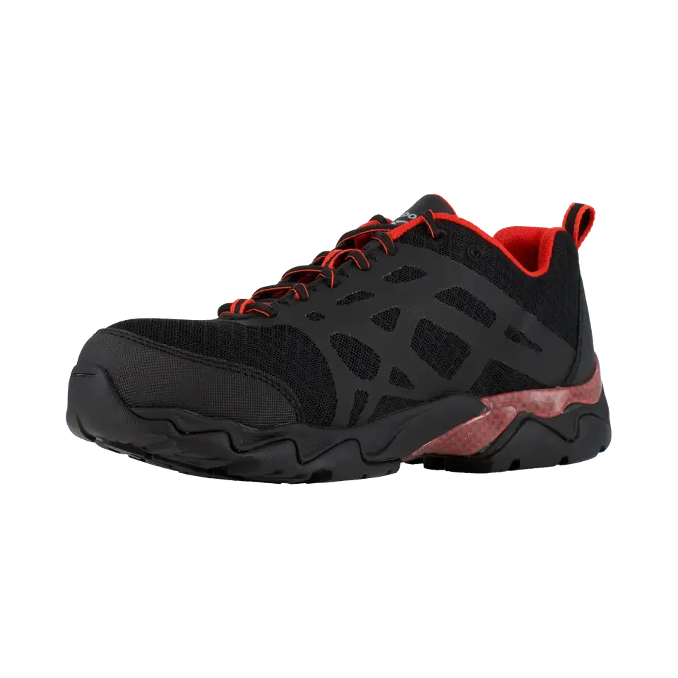 Chaussure de travail sportive à embout composite Beamer Noir/Rouge