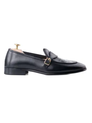 Belgian Croco Single Strap - Noir Uni