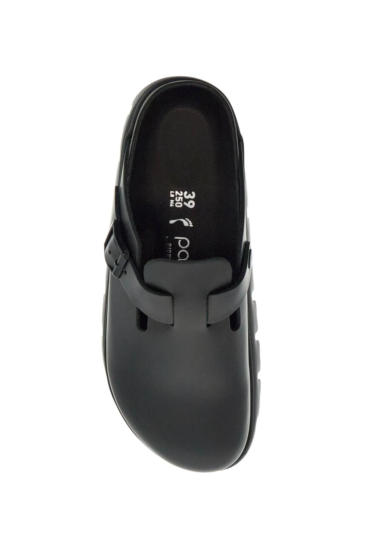 Birkenstock Boston Mocassin à semelle crantée en cuir naturel noir