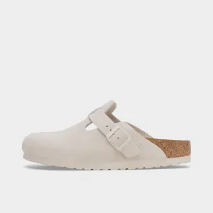 Birkenstock Boston en daim pour femme / Chaussures Birkenstock blanc antique