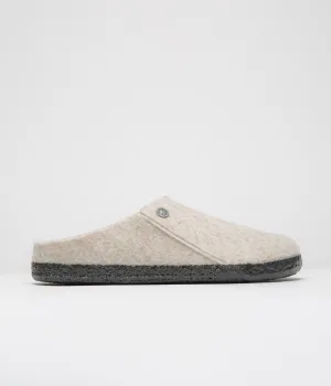 Chaussons Birkenstock Zermatt en feutre avec doublure en peau de mouton - Modèle Eggnog