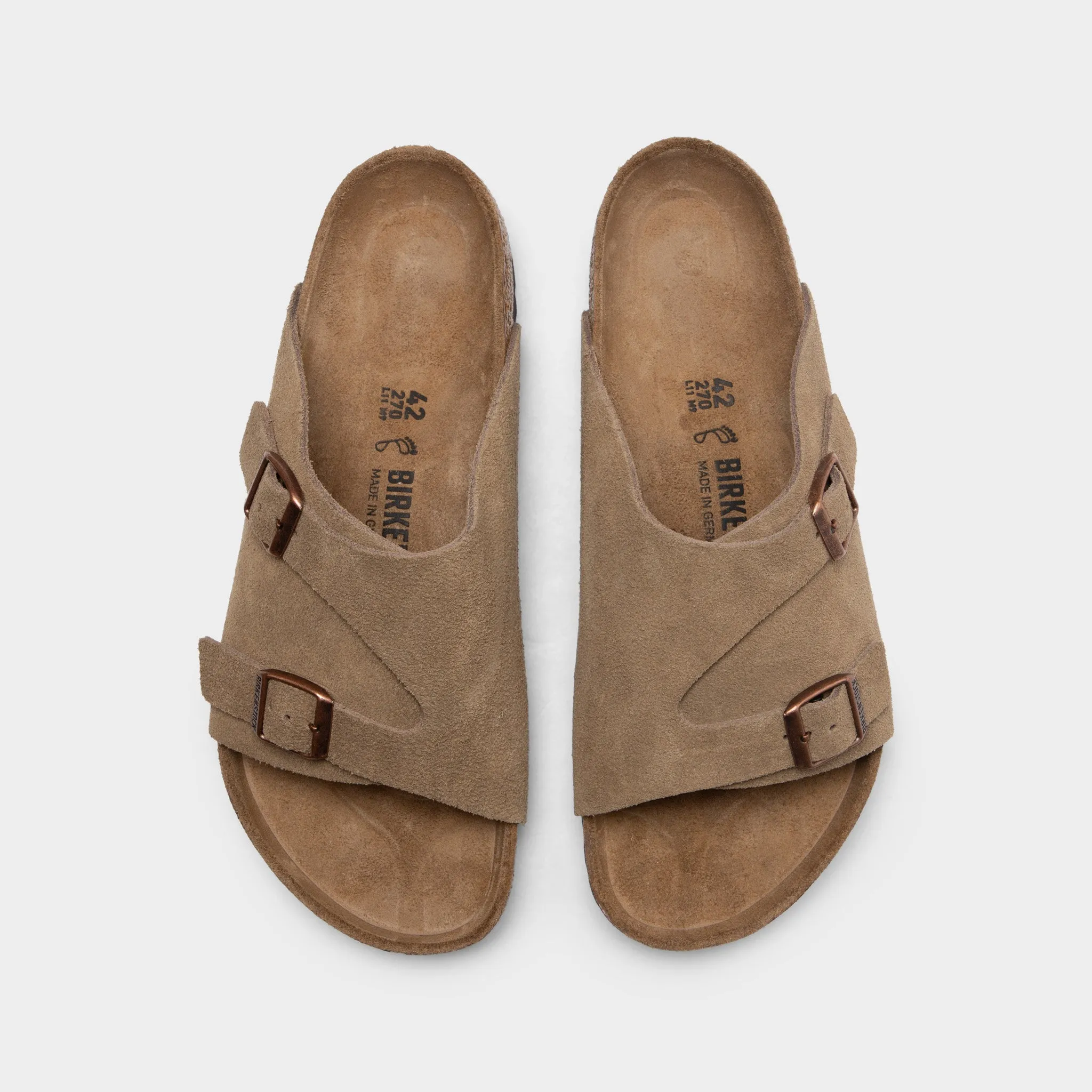 Birkenstock Zurich en daim / taupe Chaussures Birkenstock