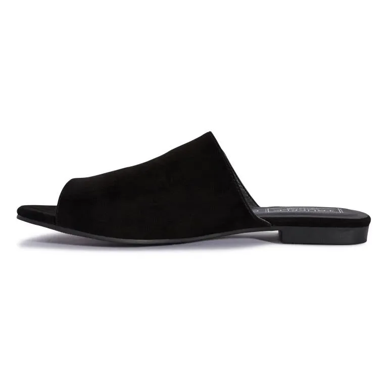Mules plates noires