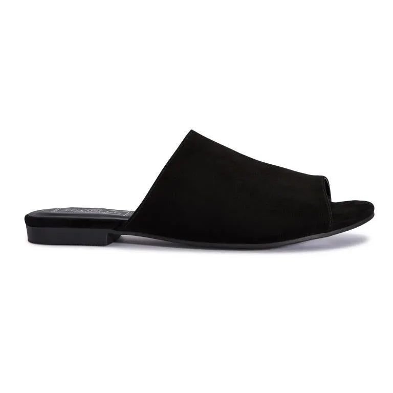Mules plates noires