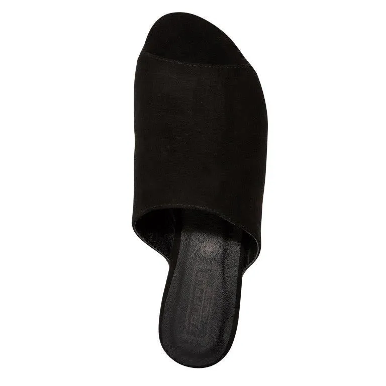 Mules plates noires