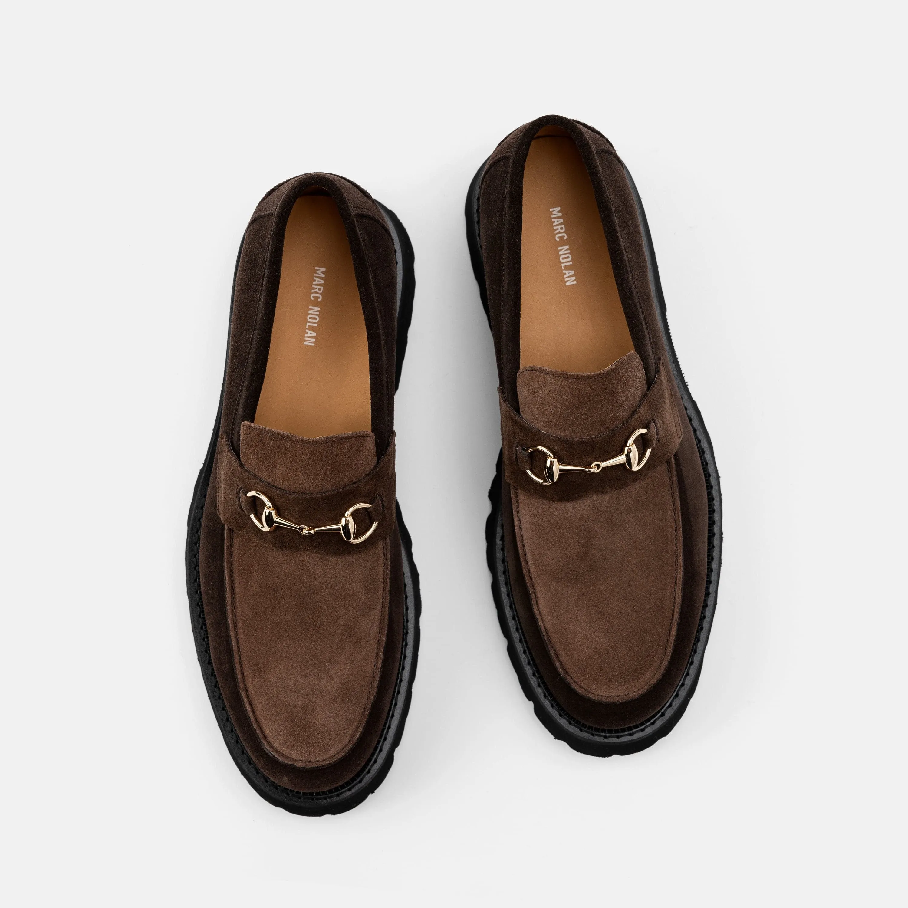 Mocassins Blake Triple Brown en Suède avec Embout Lug