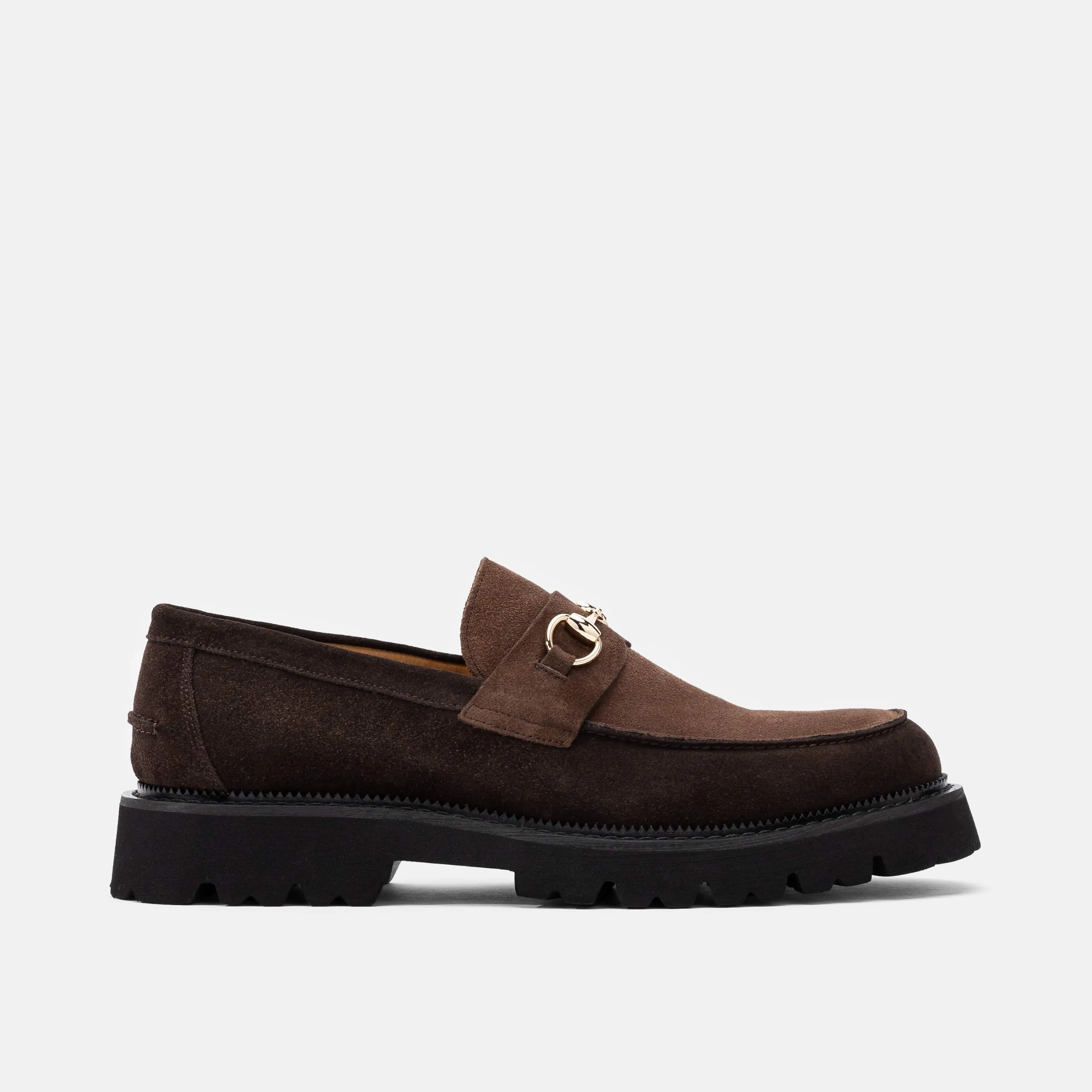 Mocassins Blake Triple Brown en Suède avec Embout Lug